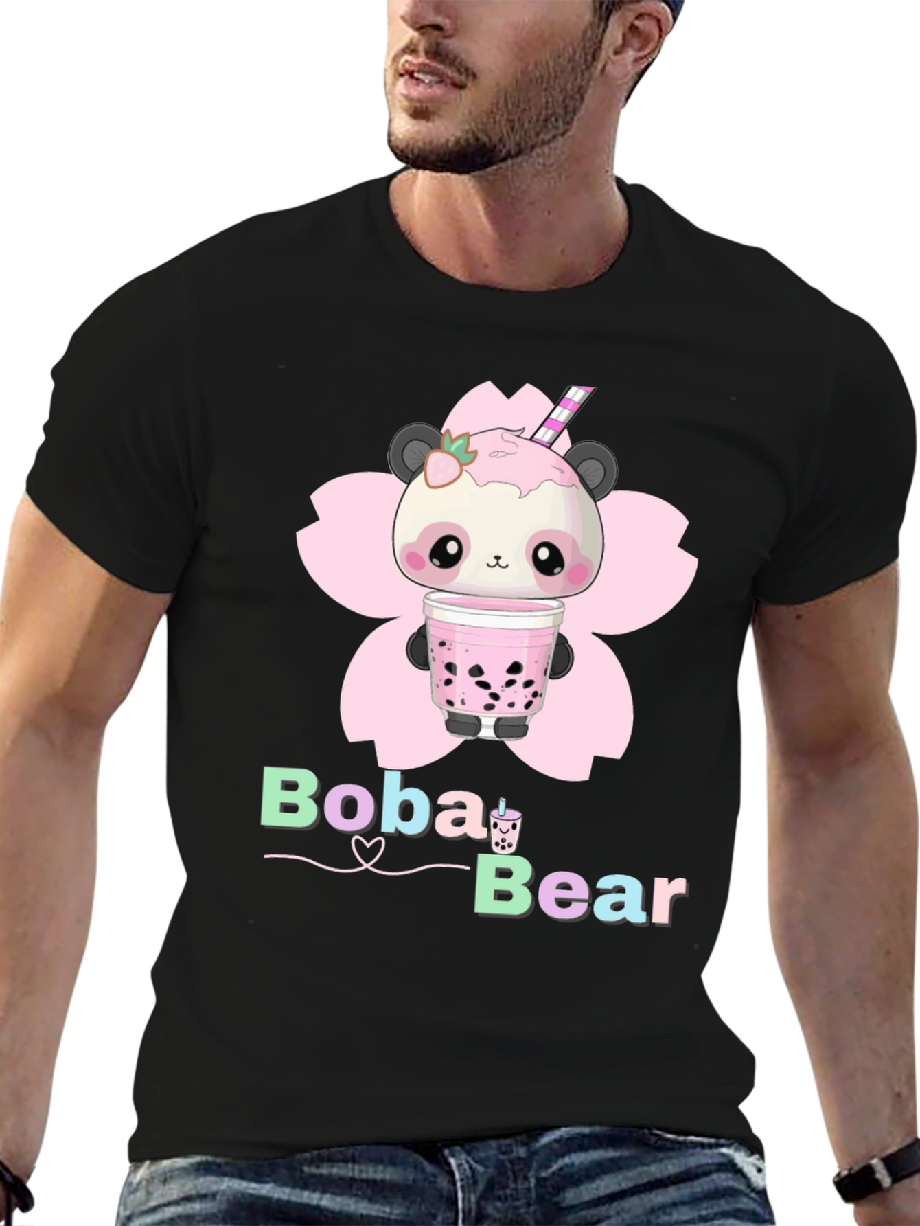 Boba Bear Graphic Tee - Kawaii Panda T-Shirt