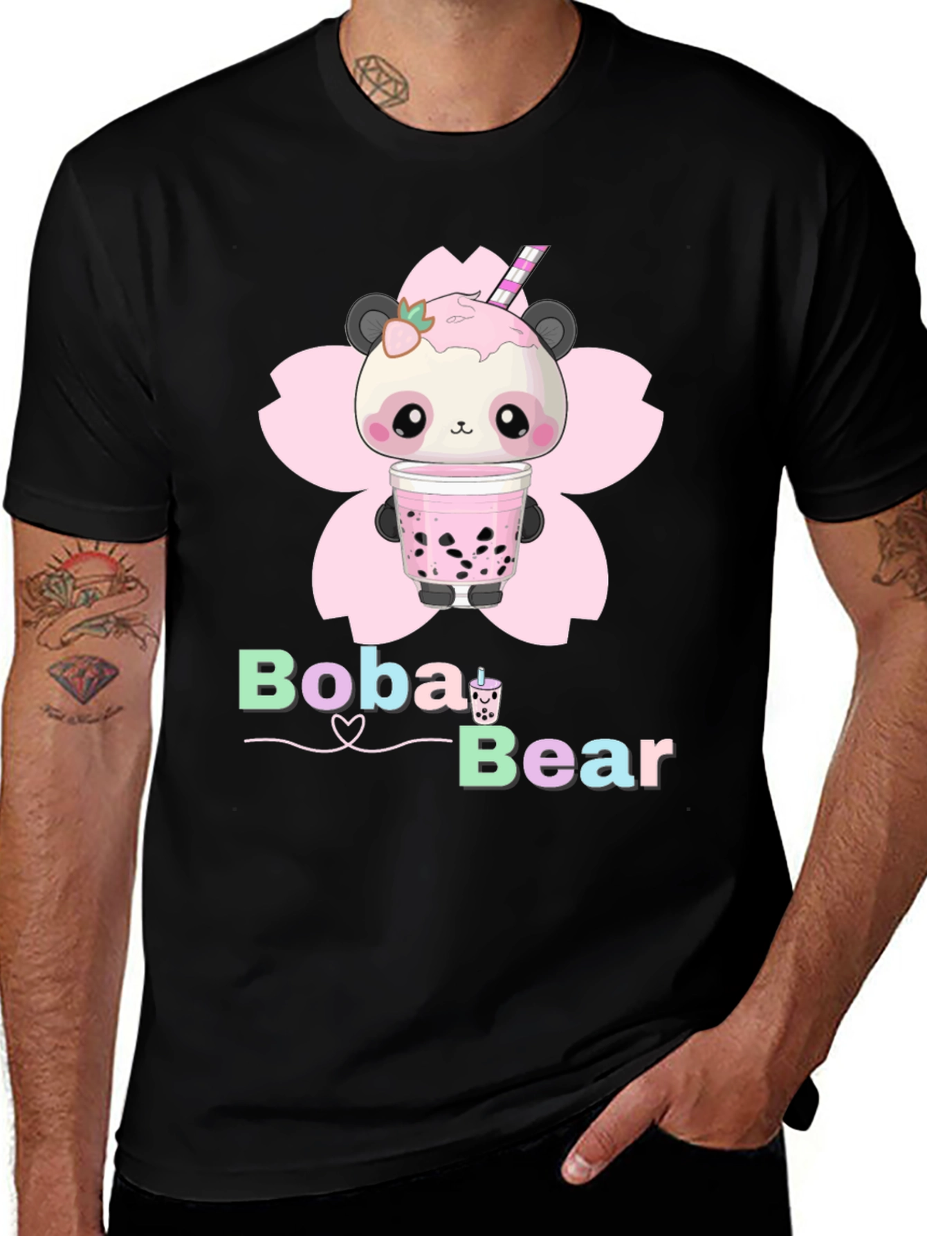 Boba Bear Graphic Tee - Kawaii Panda T-Shirt