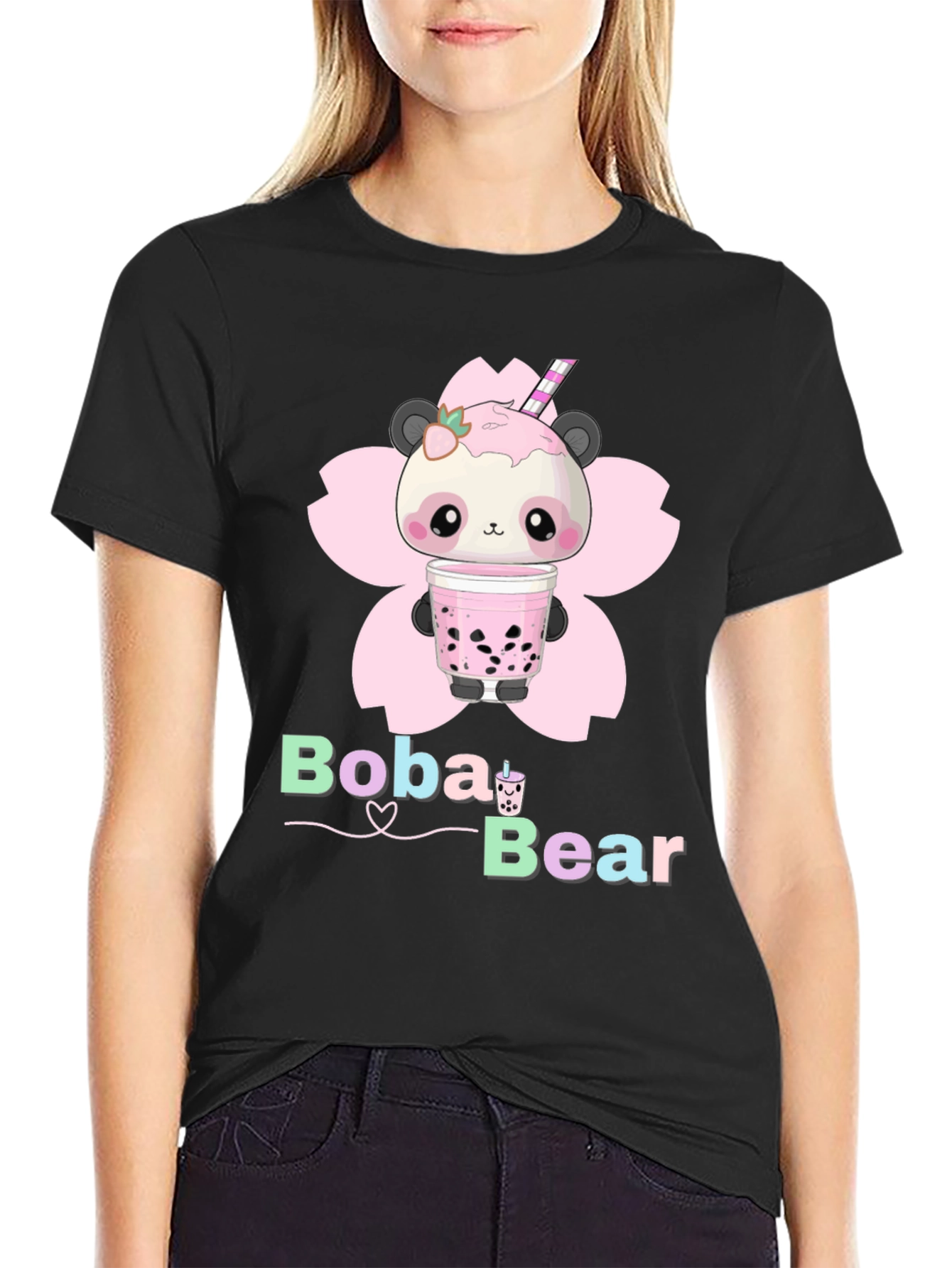 Boba Bear Graphic Tee - Kawaii Panda T-Shirt