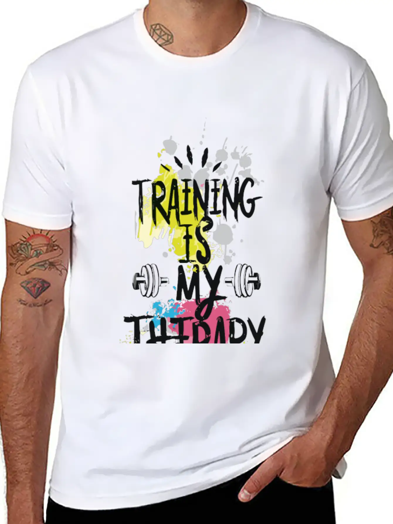 Training Is My Therapy Modern Style Lightweight Cotton T-Shirt – Daily Comfort Graphic Shirt