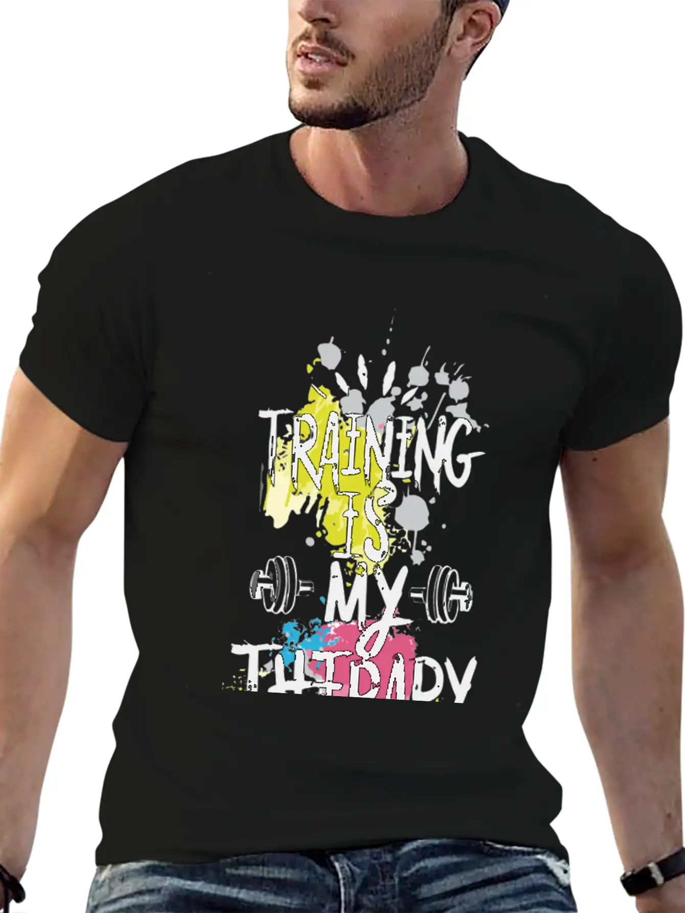 Training Is My Therapy Modern Style Lightweight Cotton T-Shirt – Daily Comfort Graphic Shirt