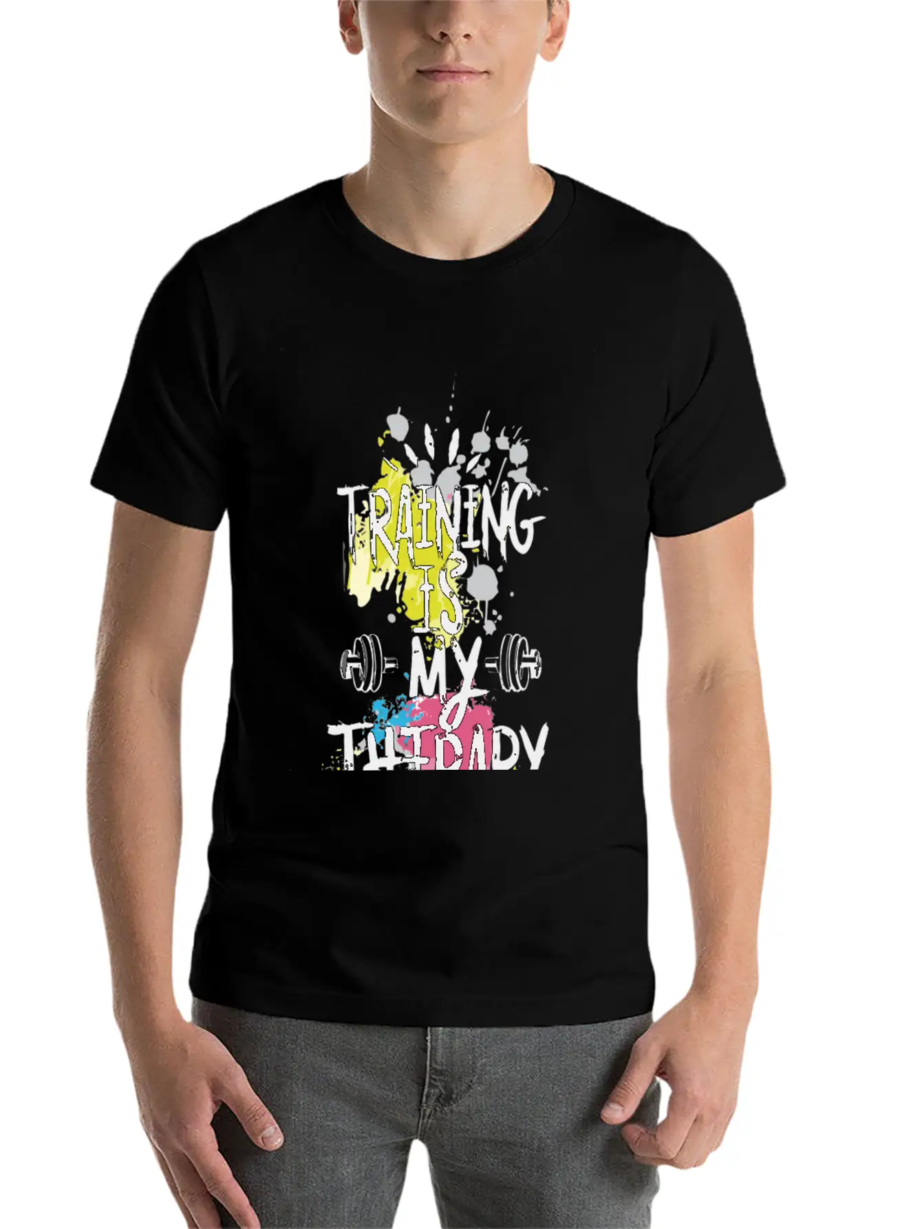 Training Is My Therapy Modern Style Lightweight Cotton T-Shirt – Daily Comfort Graphic Shirt