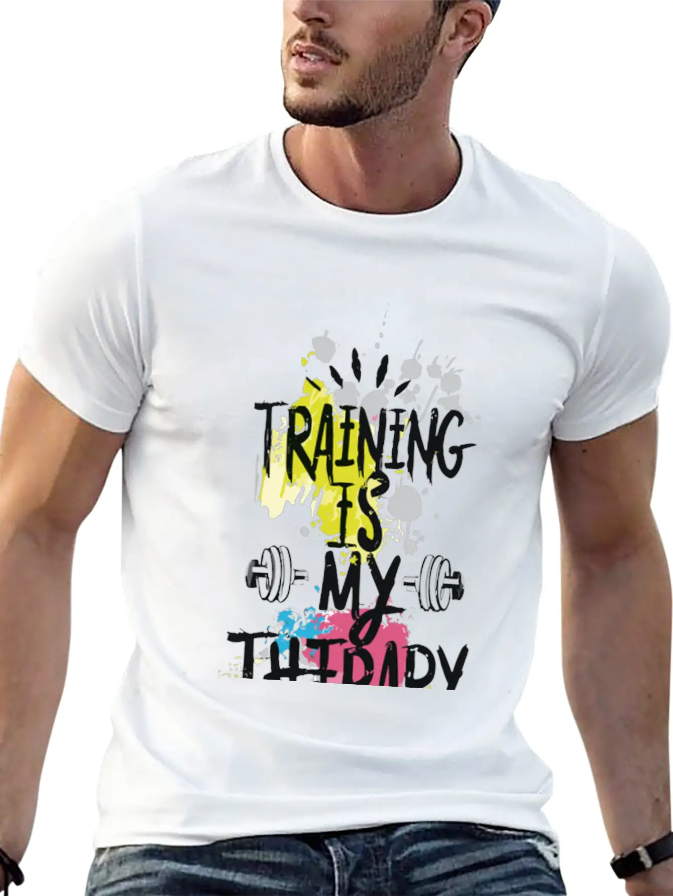 Training Is My Therapy Modern Style Lightweight Cotton T-Shirt – Daily Comfort Graphic Shirt