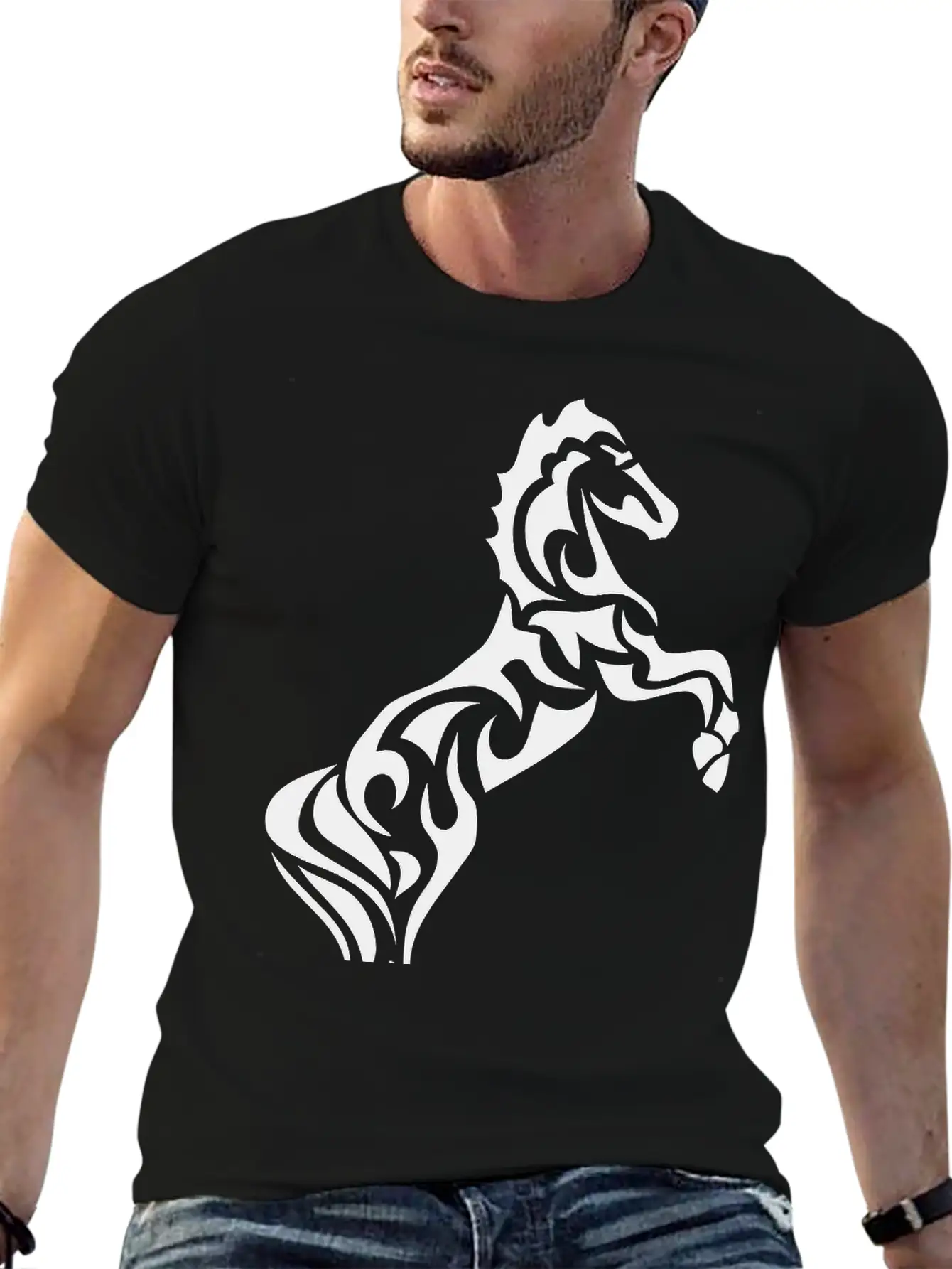 Tribal Horse 1 Lightweight Cotton T-Shirt – Daily Comfort Graphic Shirt