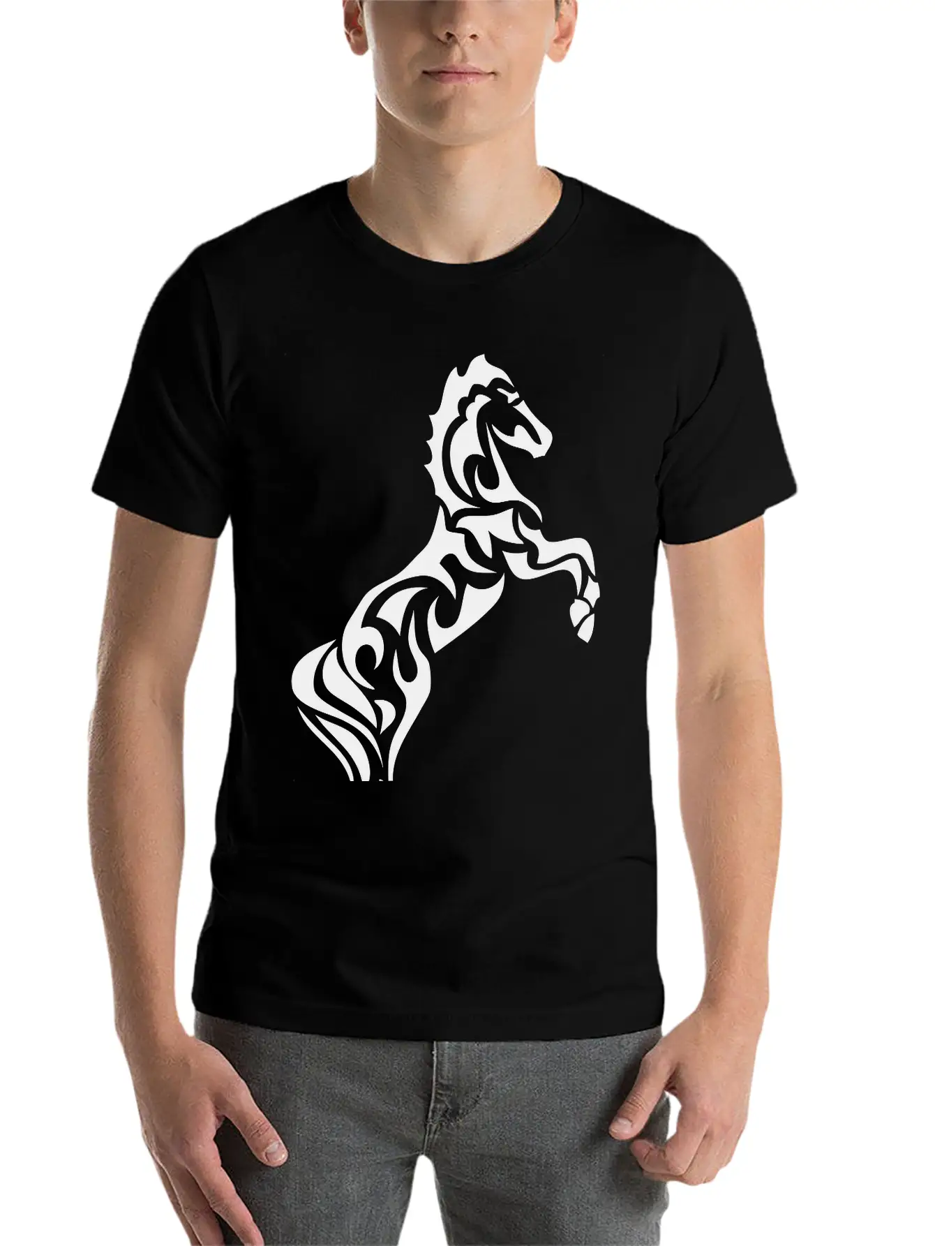 Tribal Horse 1 Lightweight Cotton T-Shirt – Daily Comfort Graphic Shirt