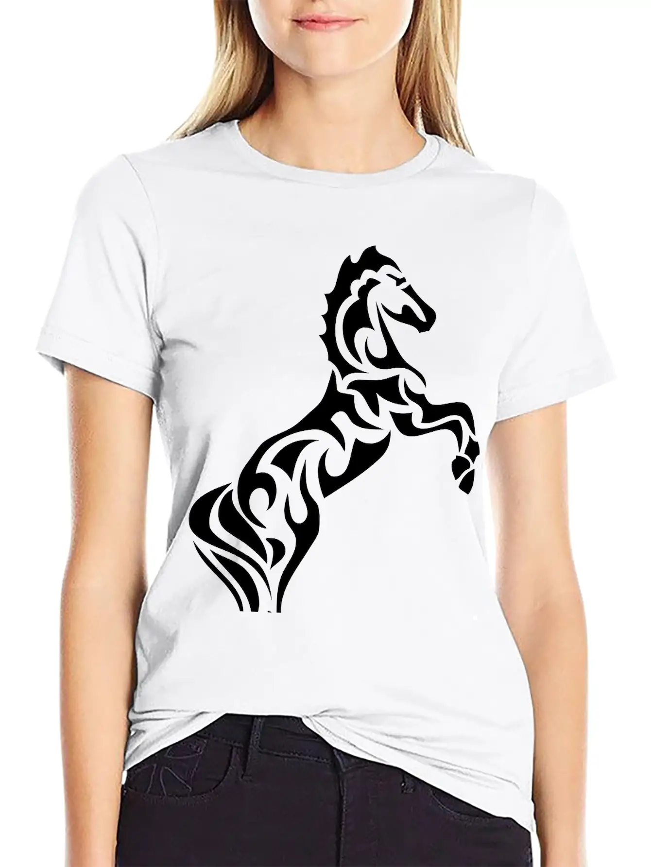 Tribal Horse 1 Lightweight Cotton T-Shirt – Daily Comfort Graphic Shirt