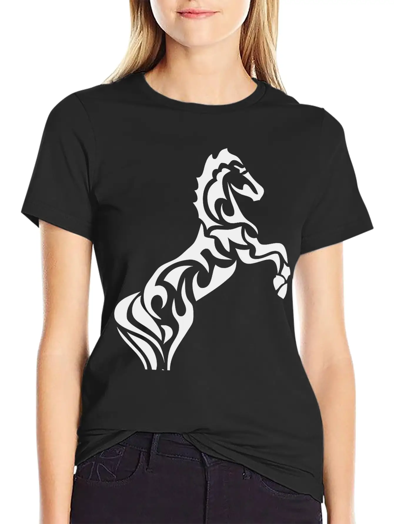 Tribal Horse 1 Lightweight Cotton T-Shirt – Daily Comfort Graphic Shirt
