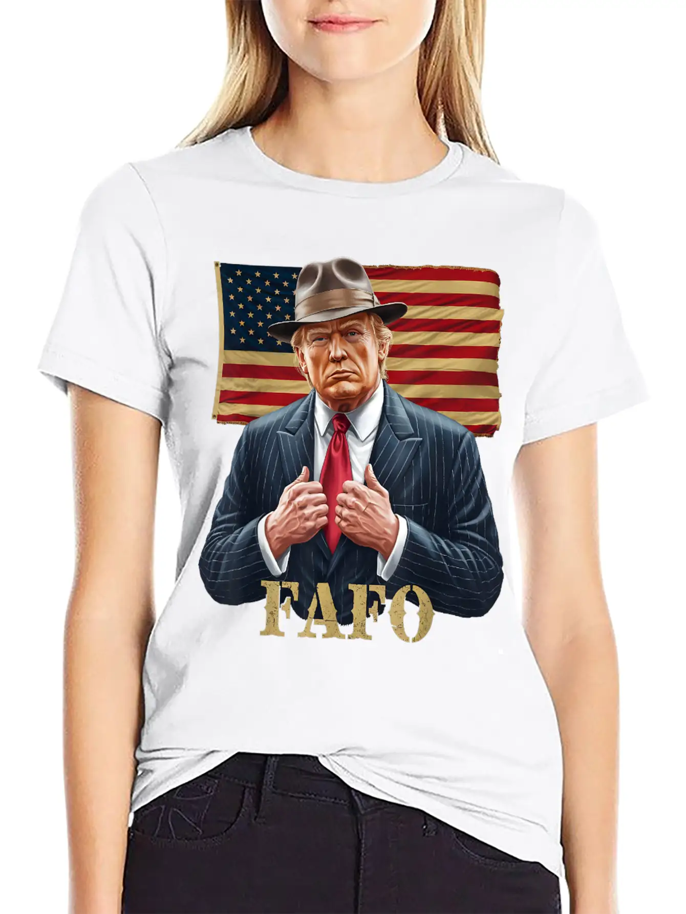Trump FAFO F Around Find Out US Flag Vintage Lightweight Cotton T-Shirt – Daily Comfort Graphic Shirt