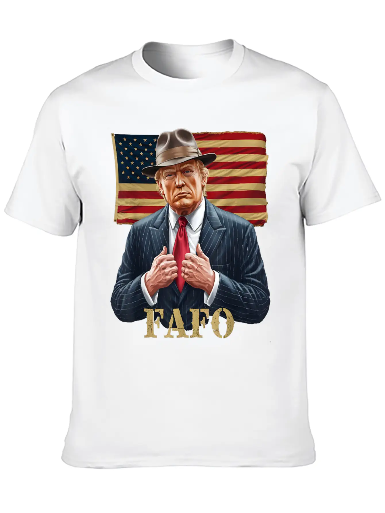 Trump FAFO F Around Find Out US Flag Vintage Lightweight Cotton T-Shirt – Daily Comfort Graphic Shirt