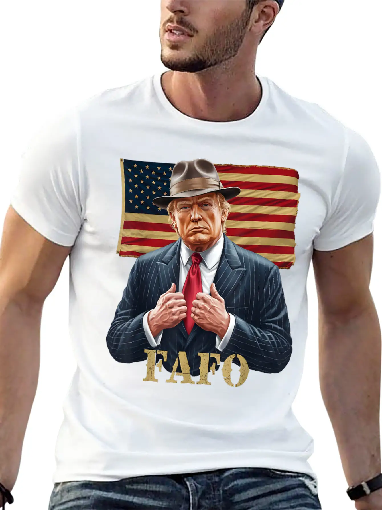 Trump FAFO F Around Find Out US Flag Vintage Lightweight Cotton T-Shirt – Daily Comfort Graphic Shirt