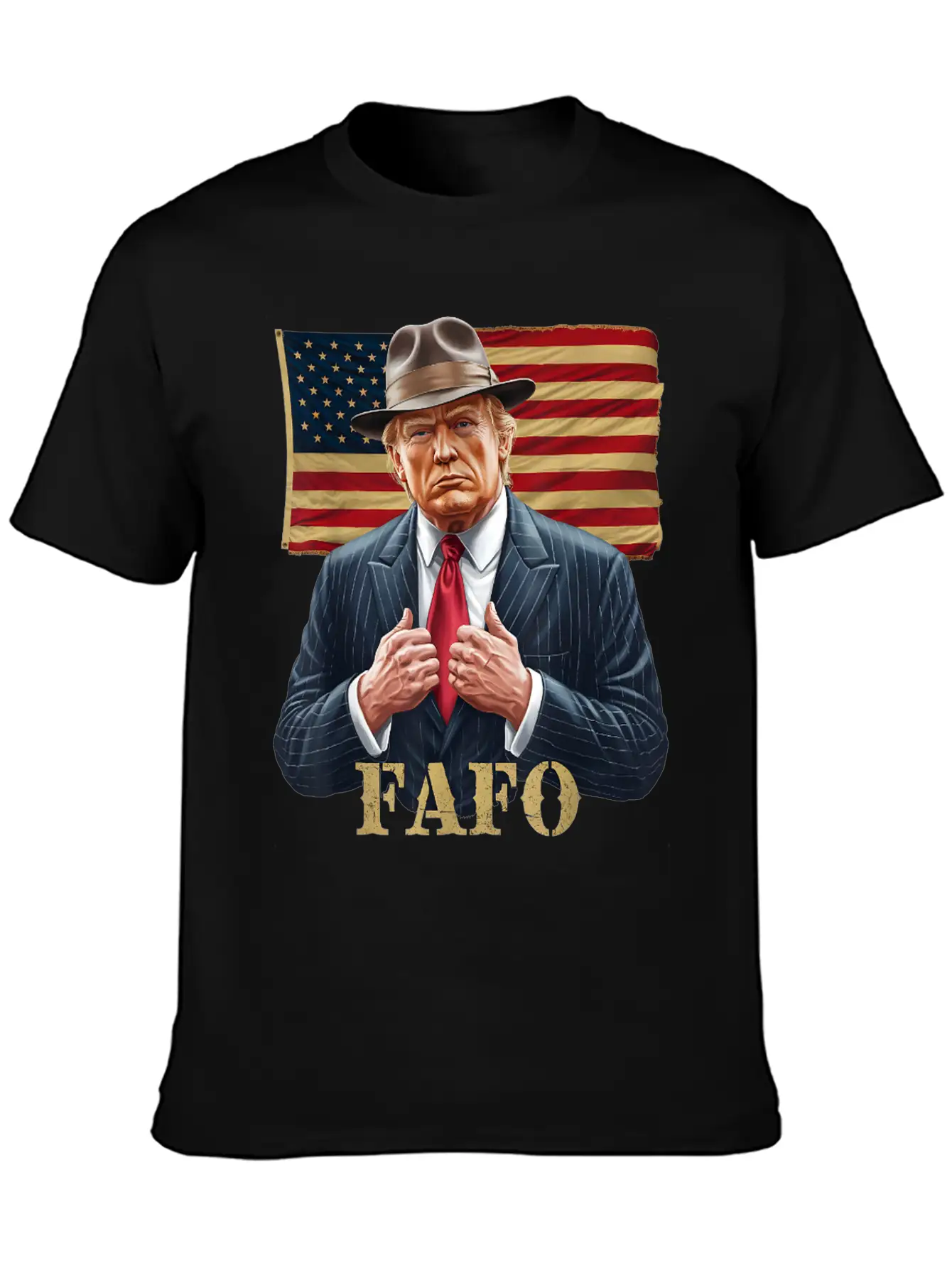 Trump FAFO F Around Find Out US Flag Vintage Lightweight Cotton T-Shirt – Daily Comfort Graphic Shirt