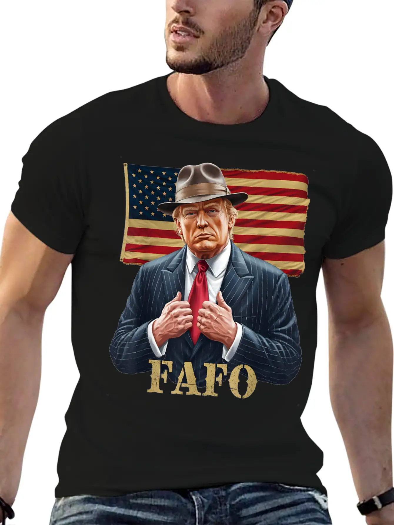 Trump FAFO F Around Find Out US Flag Vintage Lightweight Cotton T-Shirt – Daily Comfort Graphic Shirt