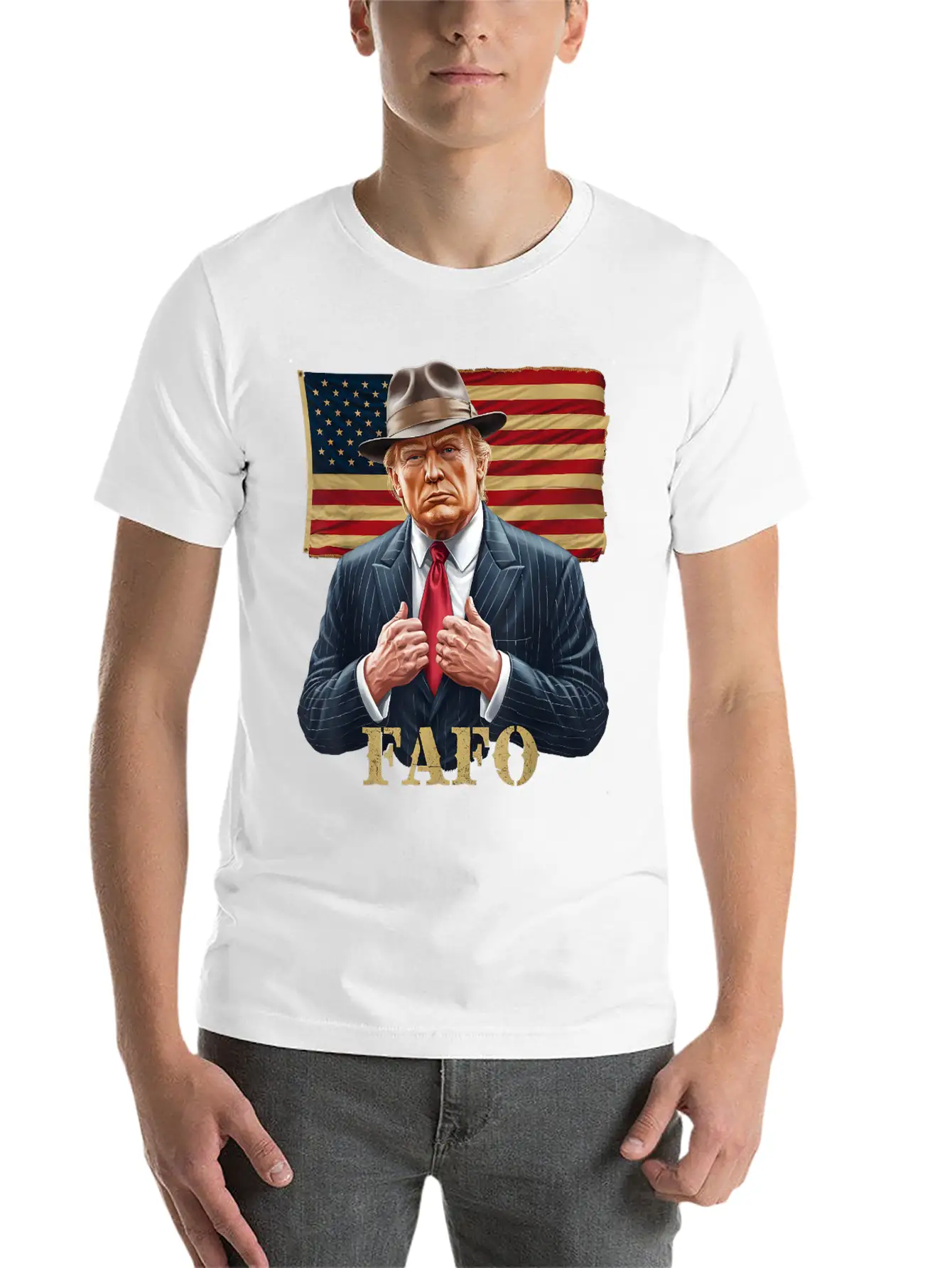 Trump FAFO F Around Find Out US Flag Vintage Lightweight Cotton T-Shirt – Daily Comfort Graphic Shirt