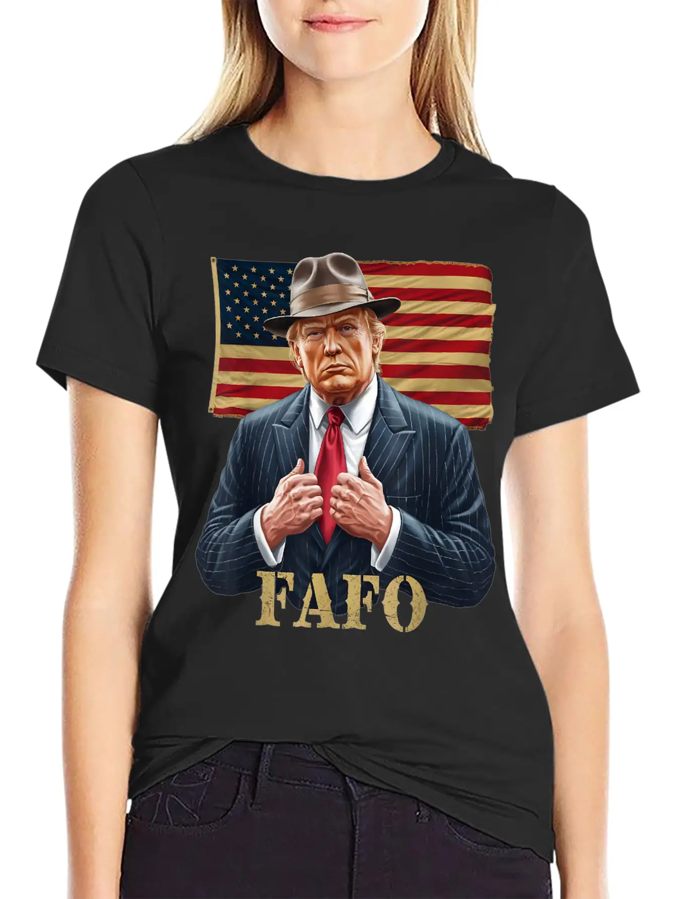 Trump FAFO F Around Find Out US Flag Vintage Lightweight Cotton T-Shirt – Daily Comfort Graphic Shirt