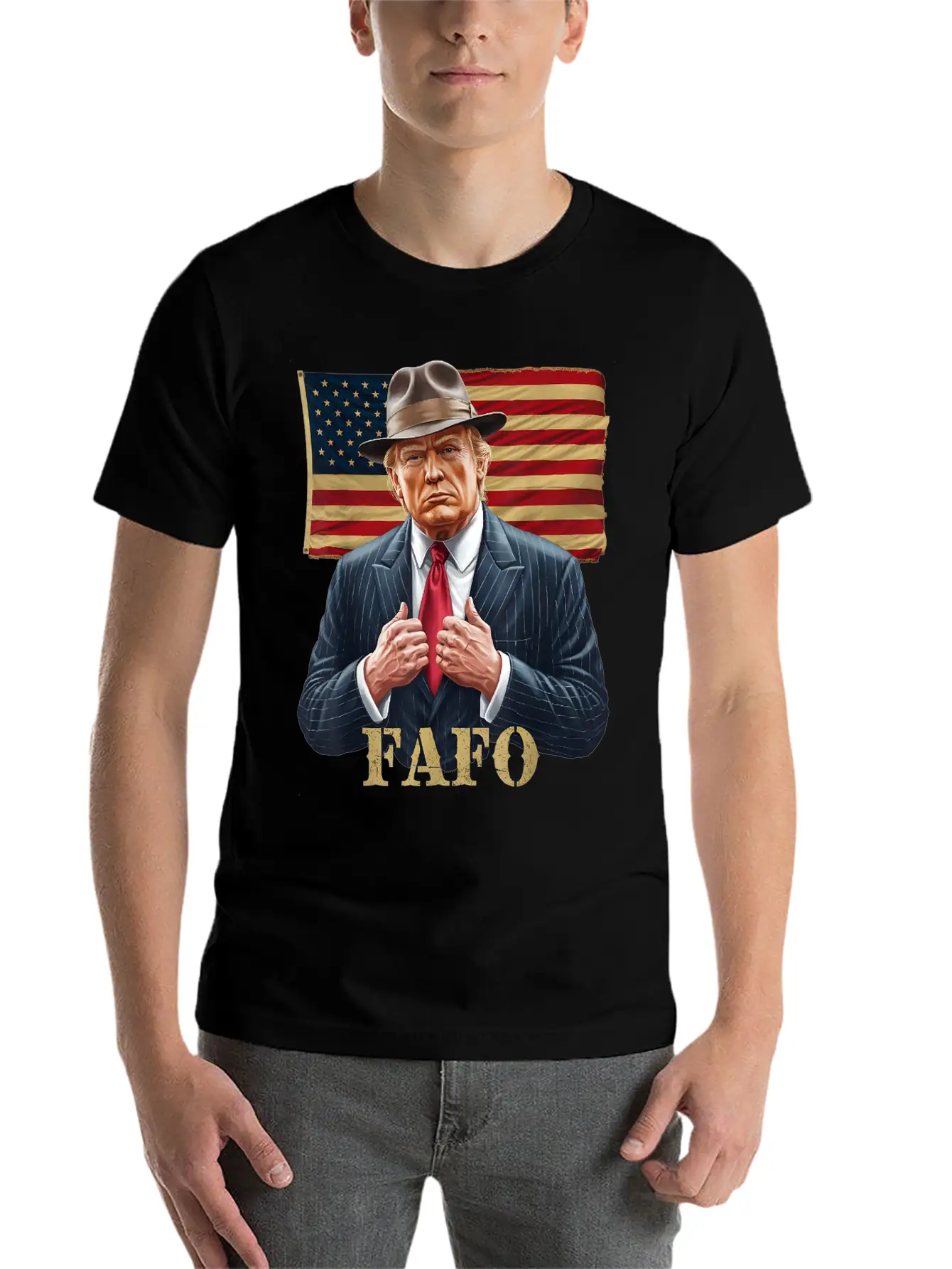 Trump FAFO F Around Find Out US Flag Vintage Lightweight Cotton T-Shirt – Daily Comfort Graphic Shirt