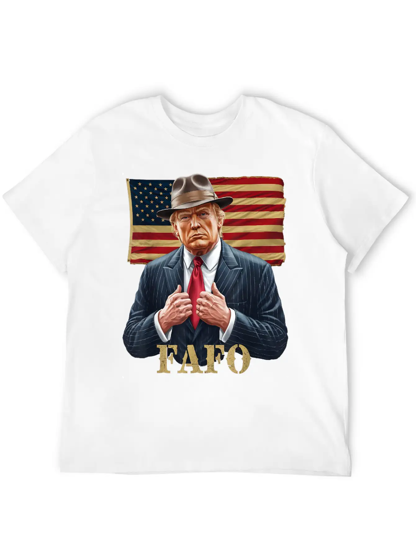Trump FAFO F Around Find Out US Flag Vintage Lightweight Cotton T-Shirt – Daily Comfort Graphic Shirt