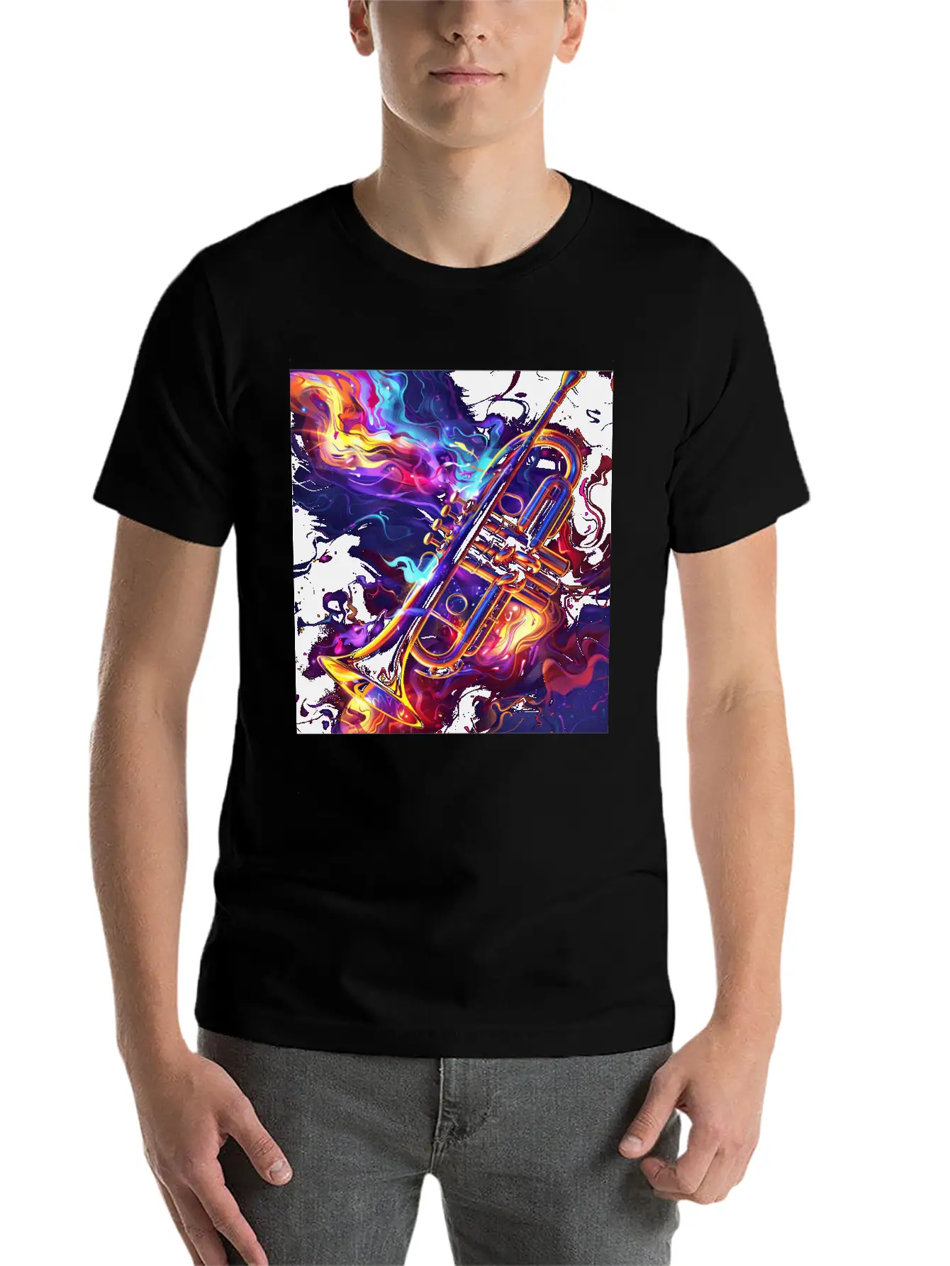 Trumpet Lightweight Cotton T-Shirt – Daily Comfort Graphic Shirt
