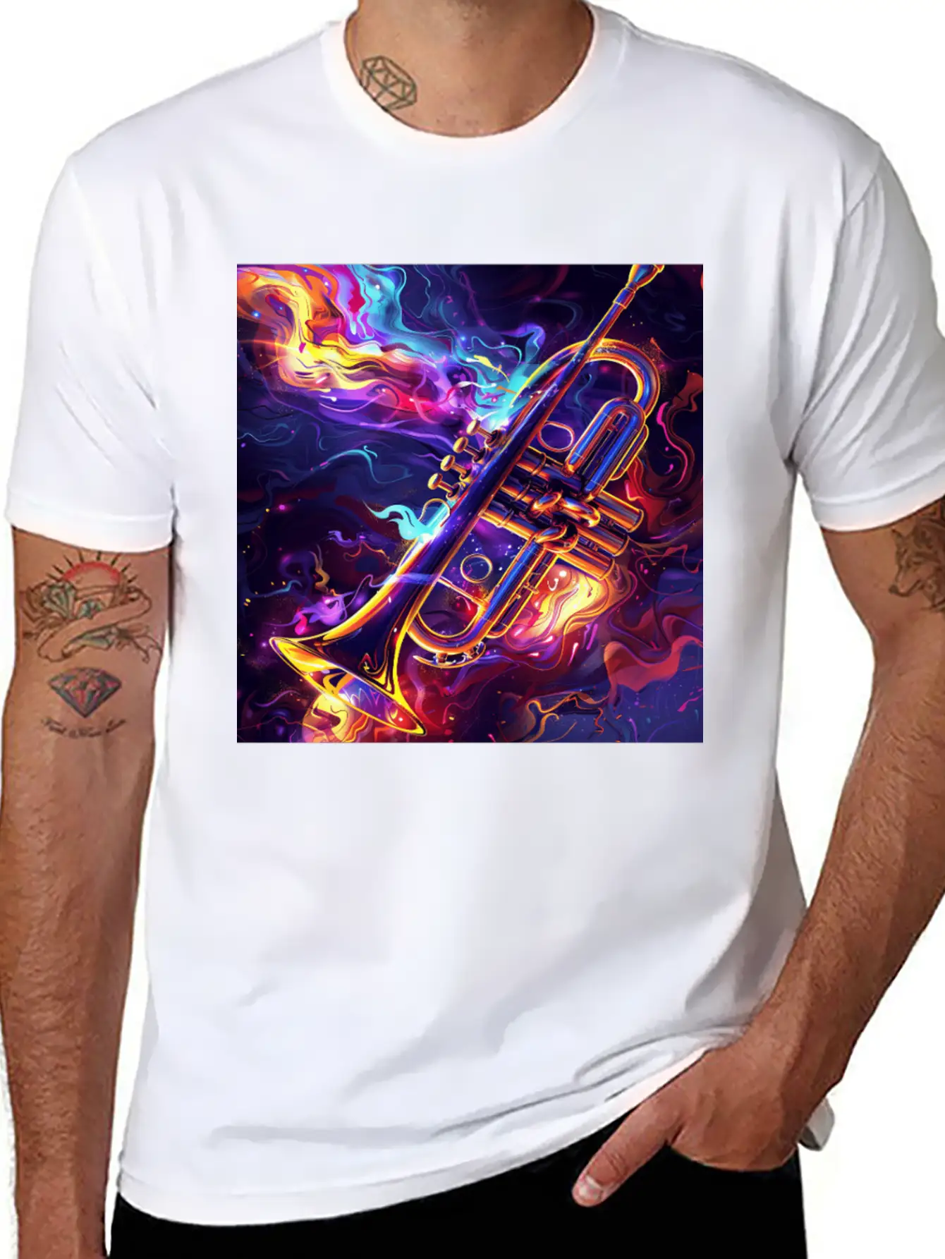 Trumpet Lightweight Cotton T-Shirt – Daily Comfort Graphic Shirt