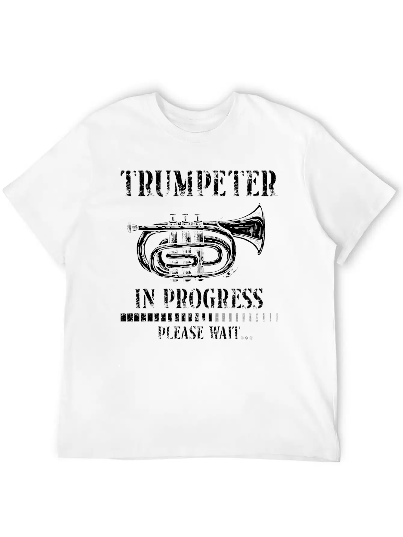 Trumpet Player Vintage Trumpeter Lightweight Cotton T-Shirt – Daily Comfort Graphic Shirt