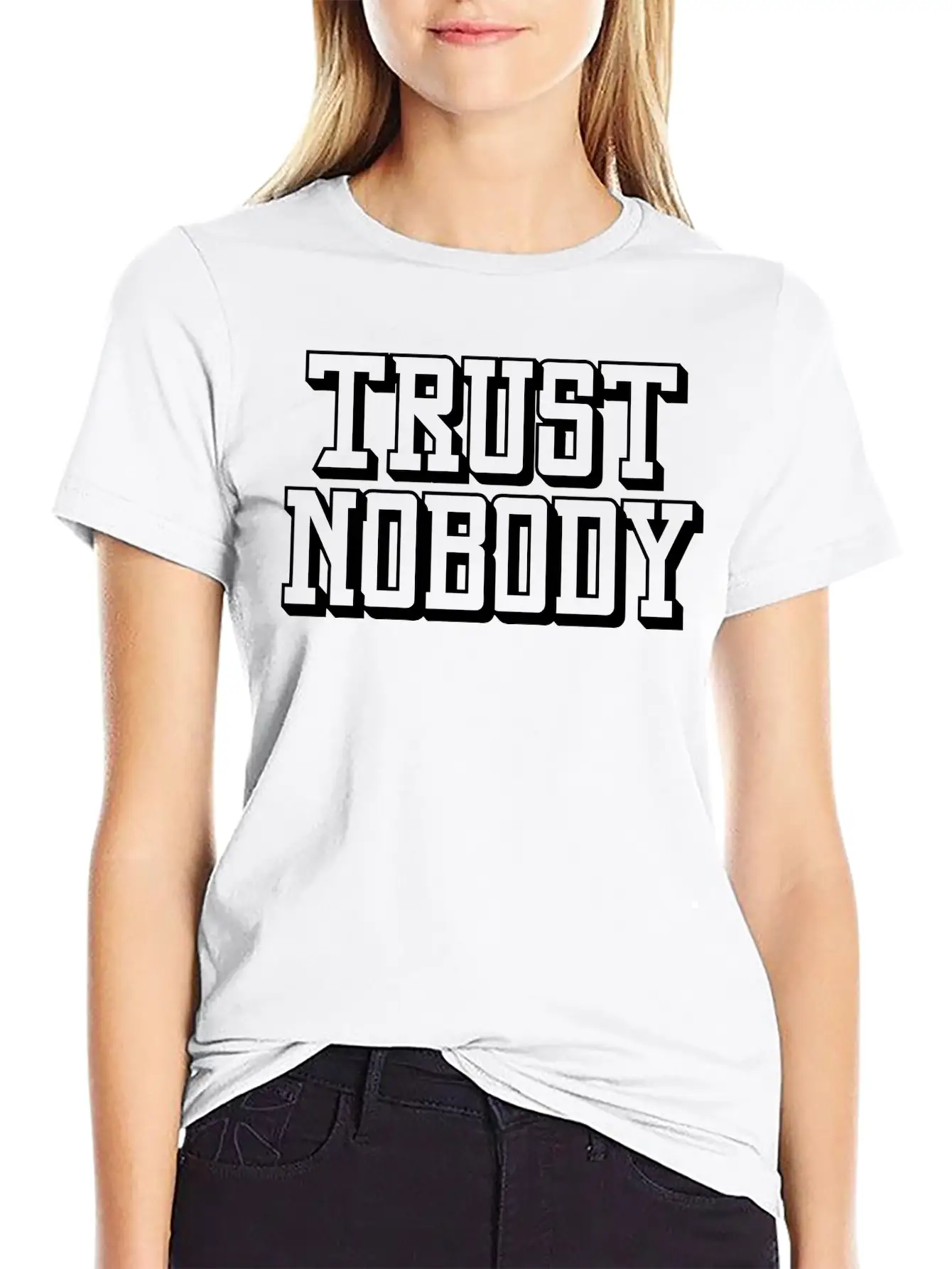 Trust Nobody Lightweight Cotton T-Shirt – Daily Comfort Graphic Shirt