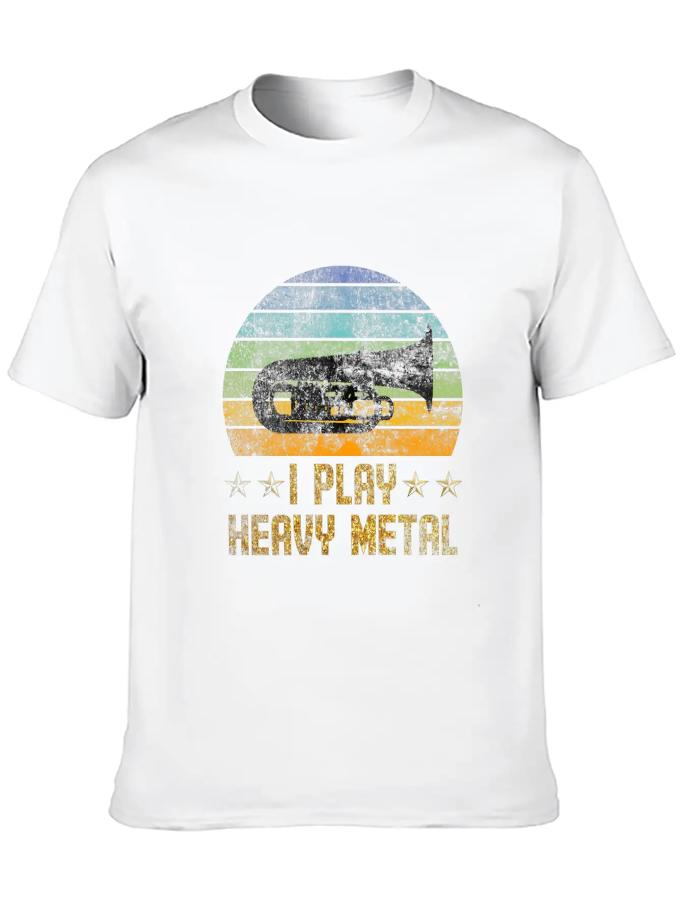 Tuba I Play Heavy Metal Lightweight Cotton T-Shirt – Daily Comfort Graphic Shirt