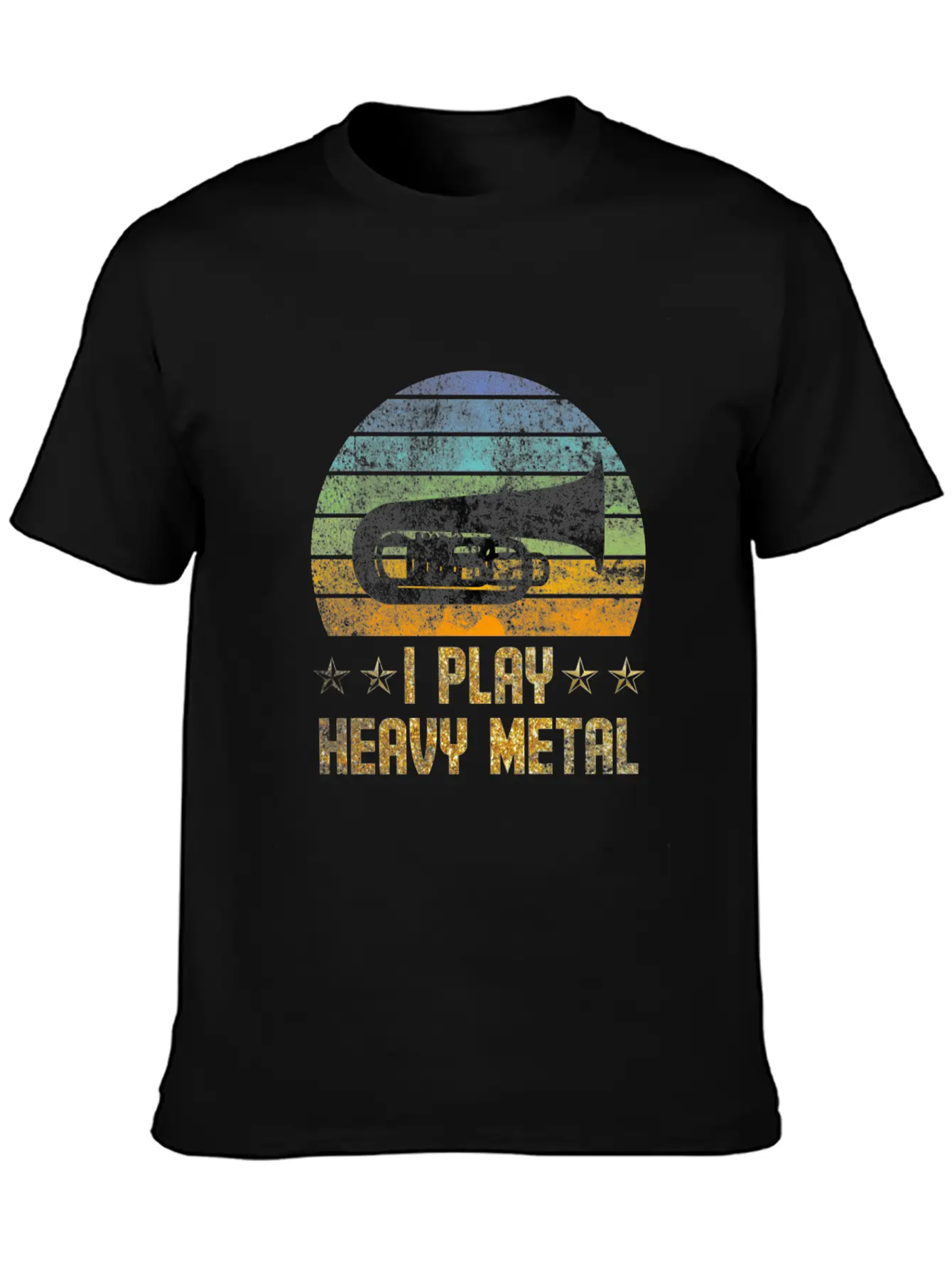 Tuba I Play Heavy Metal Lightweight Cotton T-Shirt – Daily Comfort Graphic Shirt