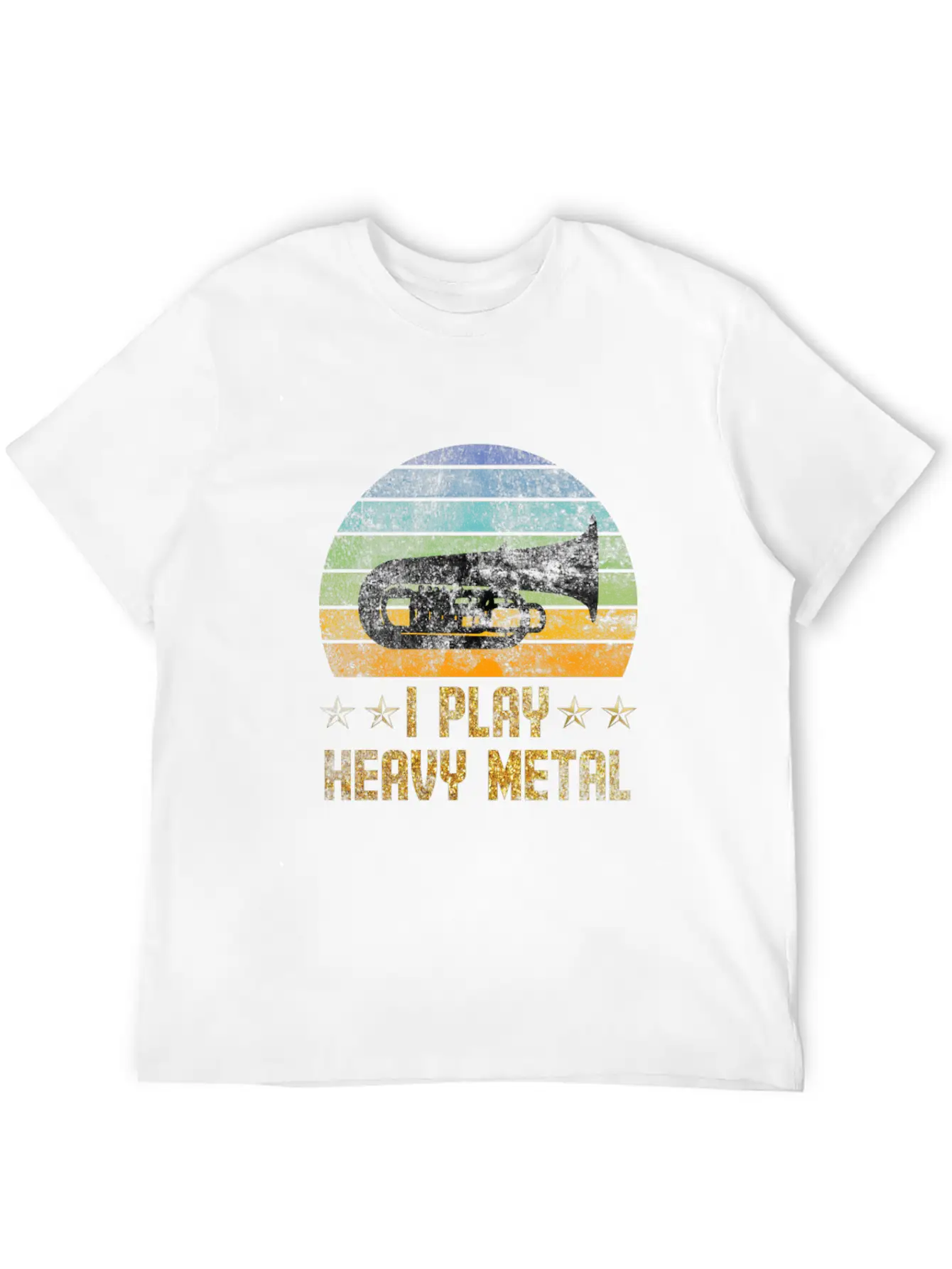 Tuba I Play Heavy Metal Lightweight Cotton T-Shirt – Daily Comfort Graphic Shirt