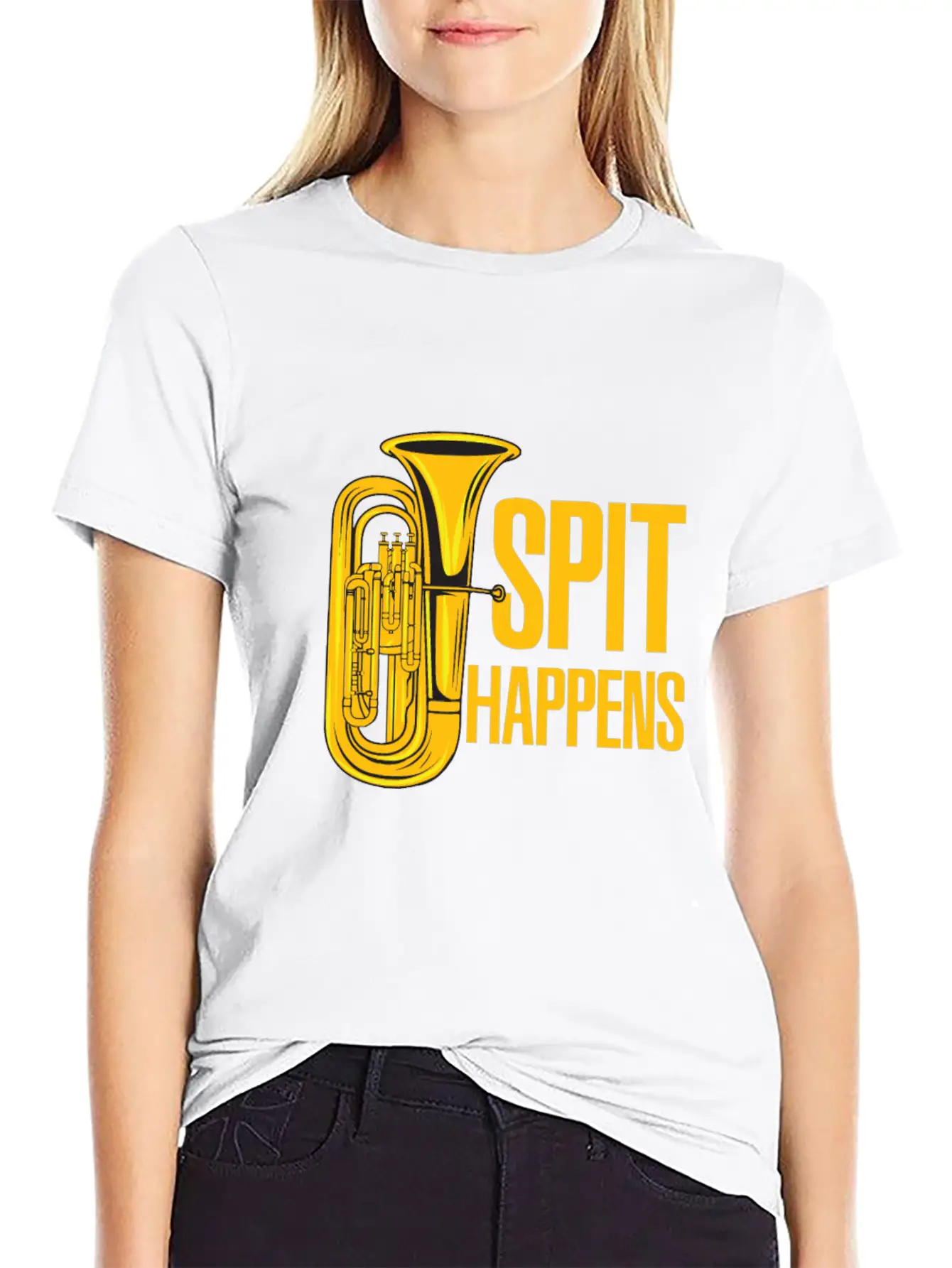 Tuba - Spit Happens Funny - Concert Lightweight Cotton T-Shirt – Daily Comfort Graphic Shirt