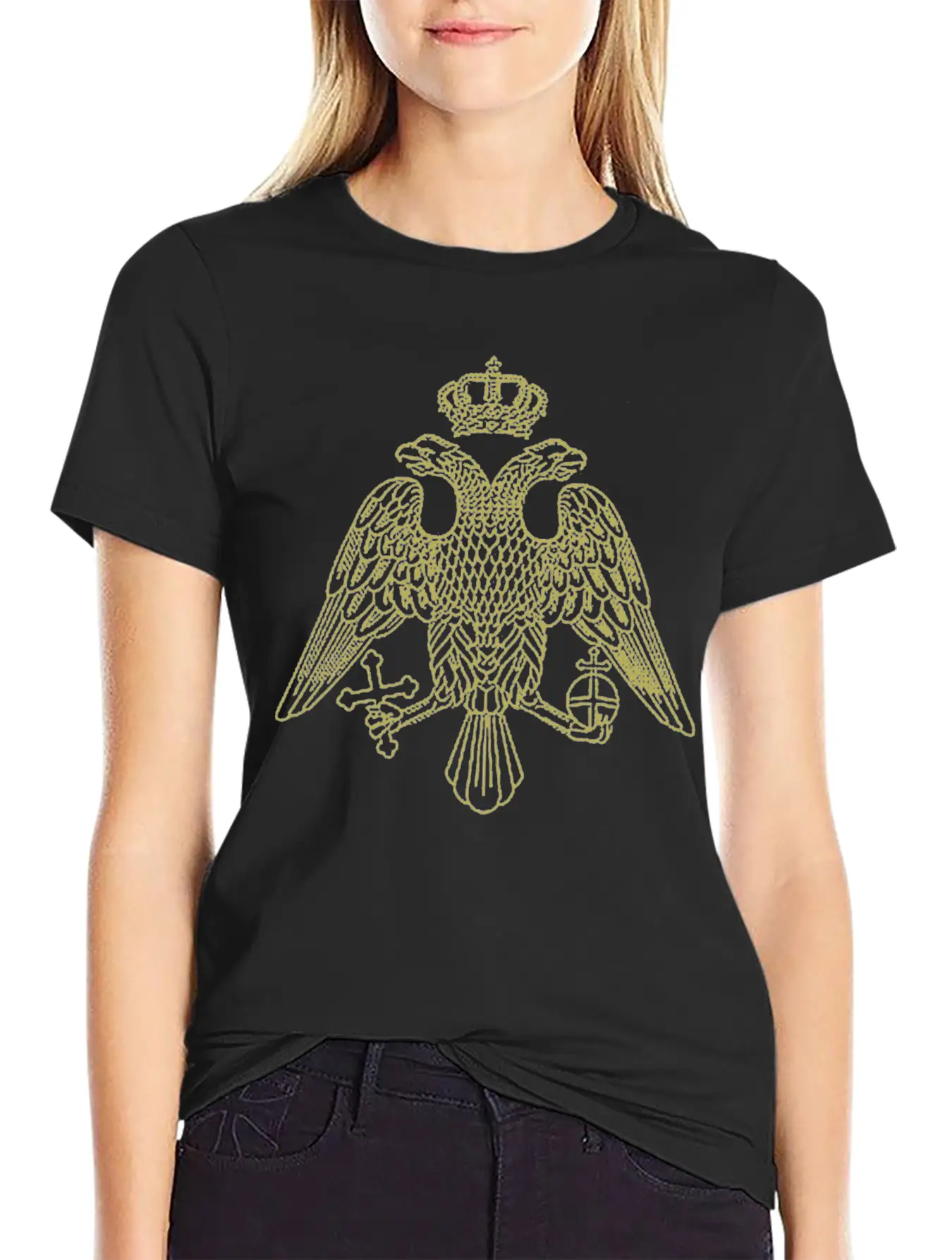 Two-headed Eagle Lightweight Cotton T-Shirt – Daily Comfort Graphic Shirt