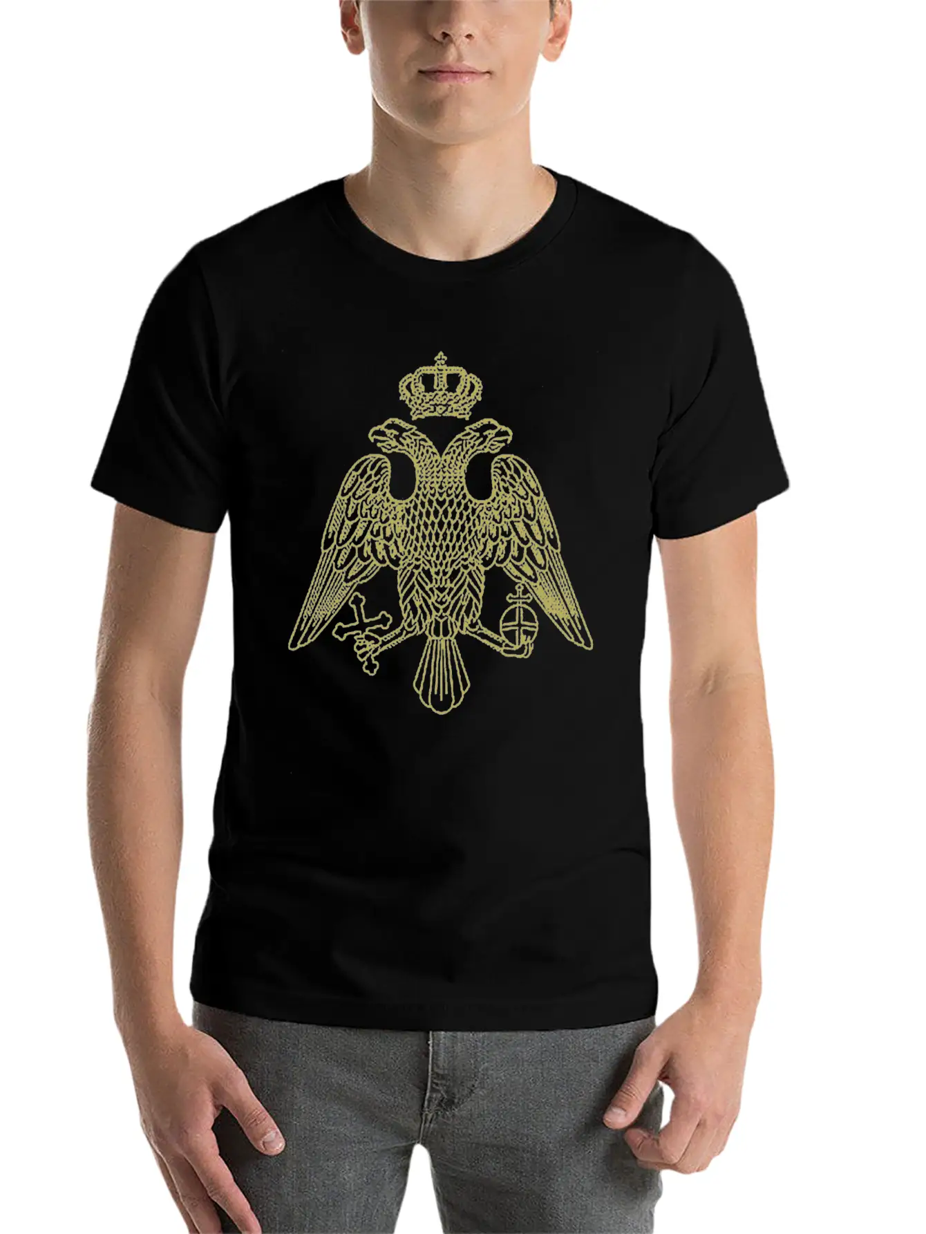 Two-headed Eagle Lightweight Cotton T-Shirt – Daily Comfort Graphic Shirt