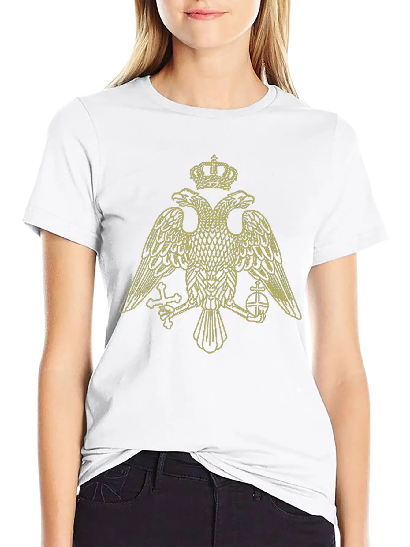 Two-headed Eagle Lightweight Cotton T-Shirt – Daily Comfort Graphic Shirt