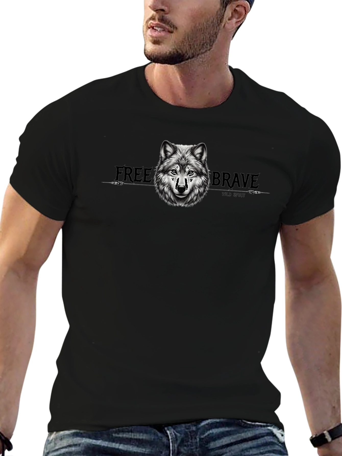 Wolf Graphic Tee - Free & Brave T-Shirt