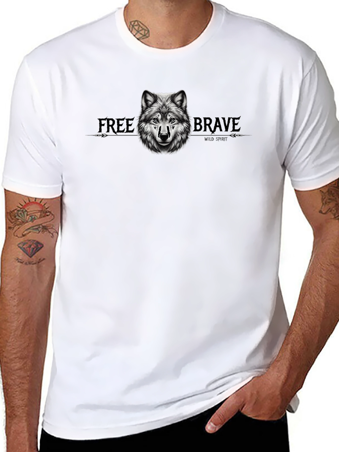 Wolf Graphic Tee - Free & Brave T-Shirt