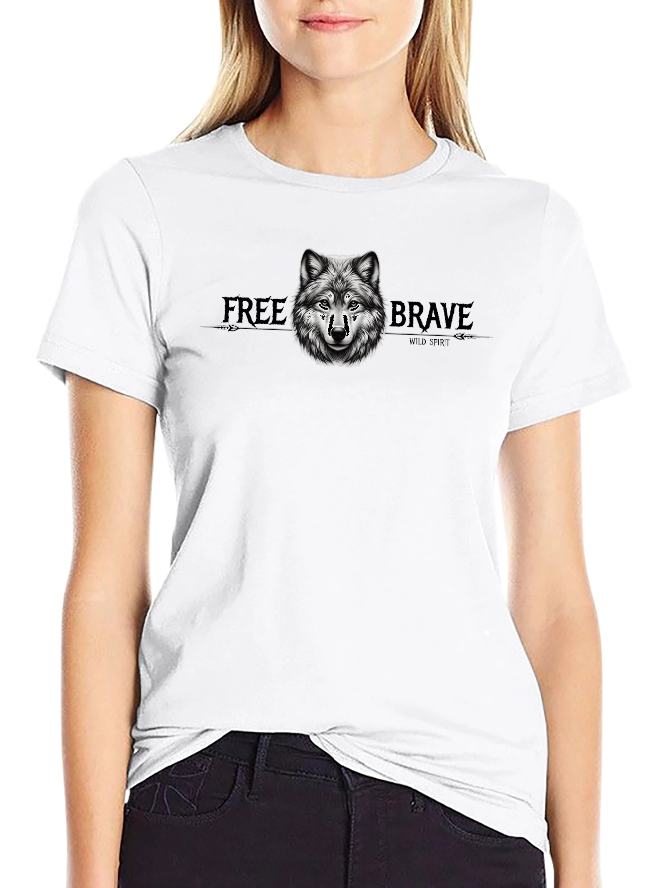 Wolf Graphic Tee - Free & Brave T-Shirt