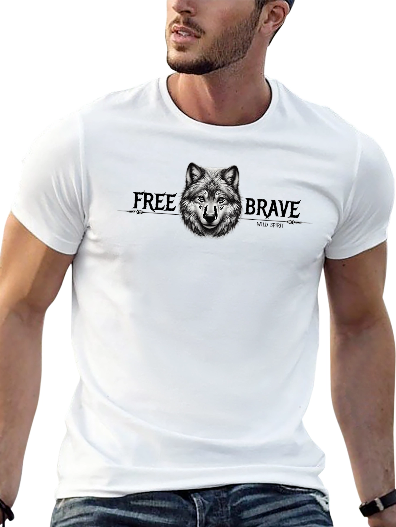 Wolf Graphic Tee - Free & Brave T-Shirt