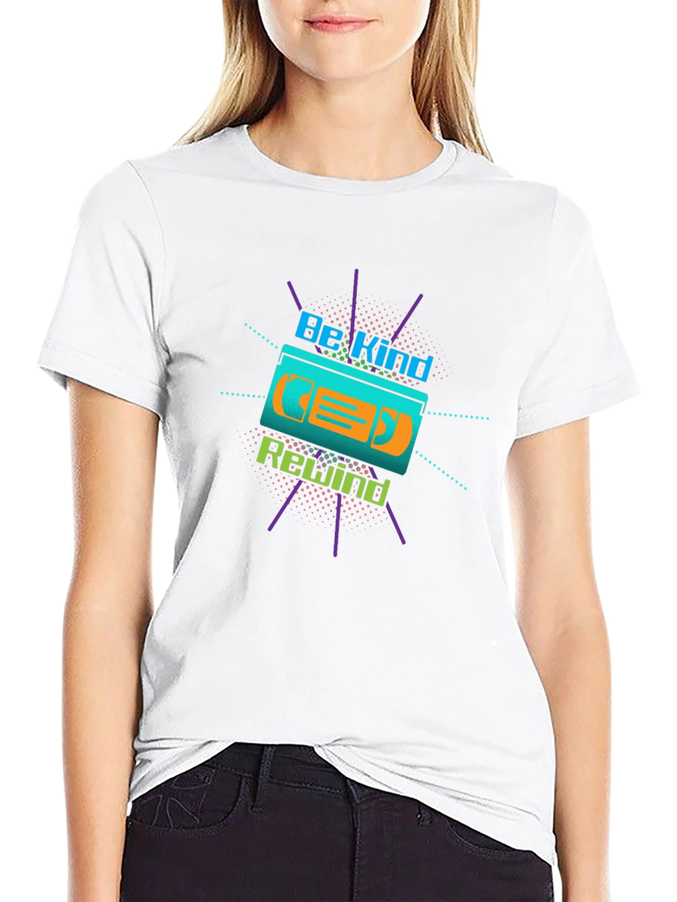 Be Kind Rewind Retro VHS Tape Black T-Shirt