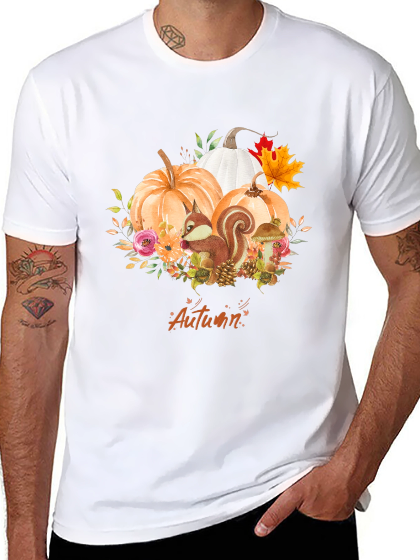 Autumn Squirrel Graphic Tee