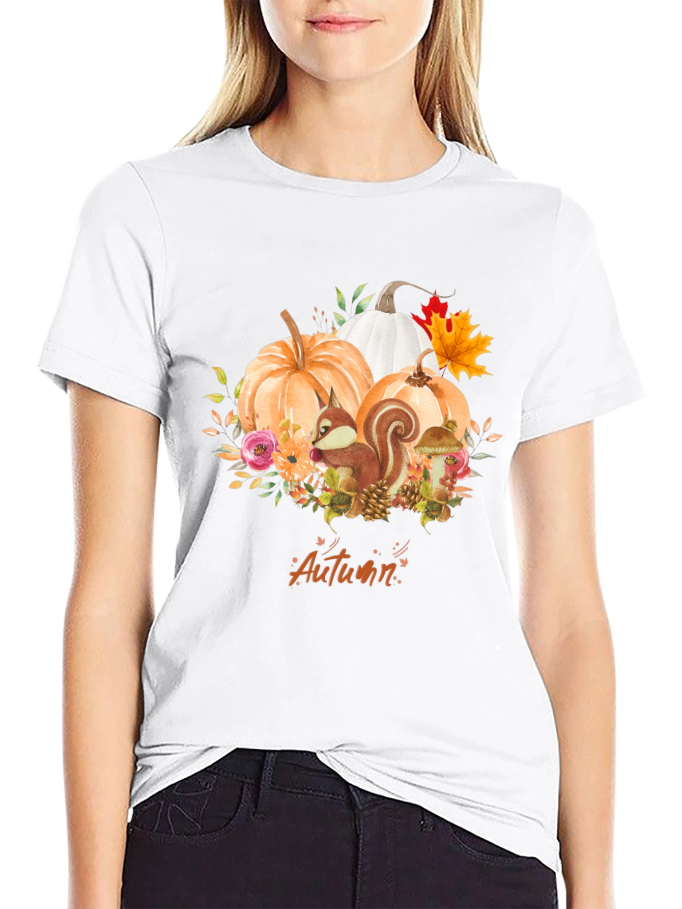 Autumn Squirrel Graphic Tee