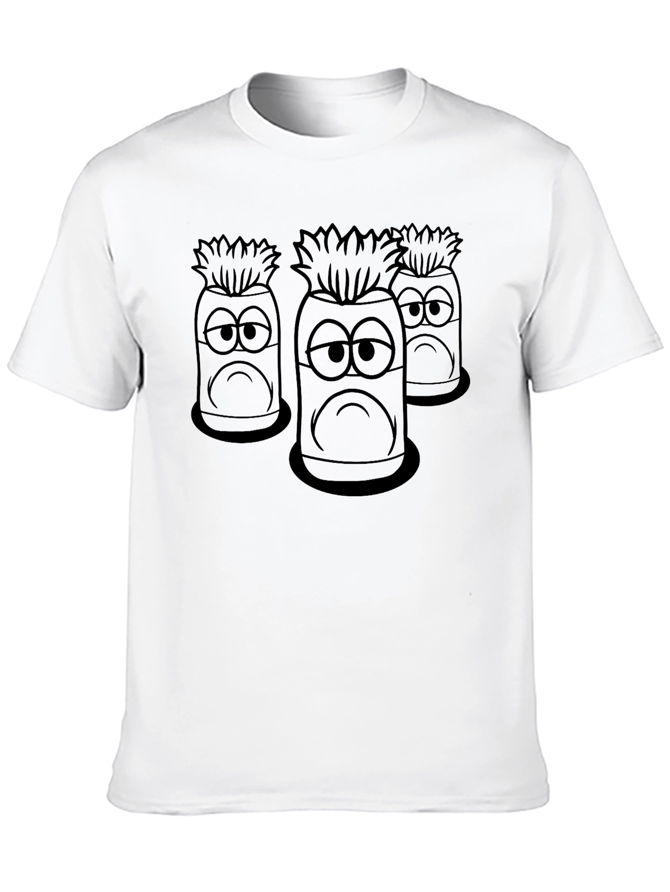 Sad Pineapple Graphic Tee - Black Cotton T-Shirt