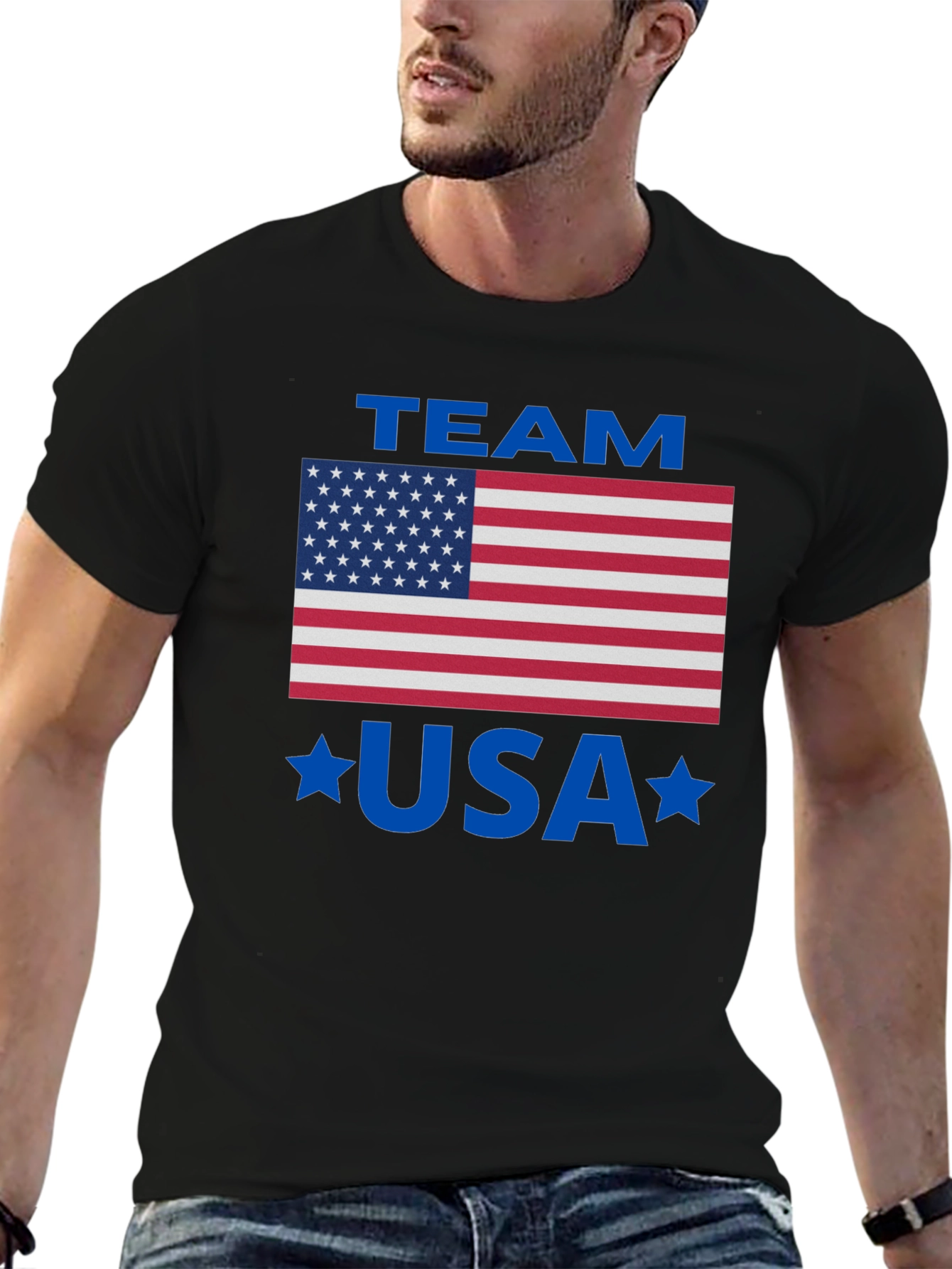 Team USA Graphic Tee - Patriotic American Flag Shirt