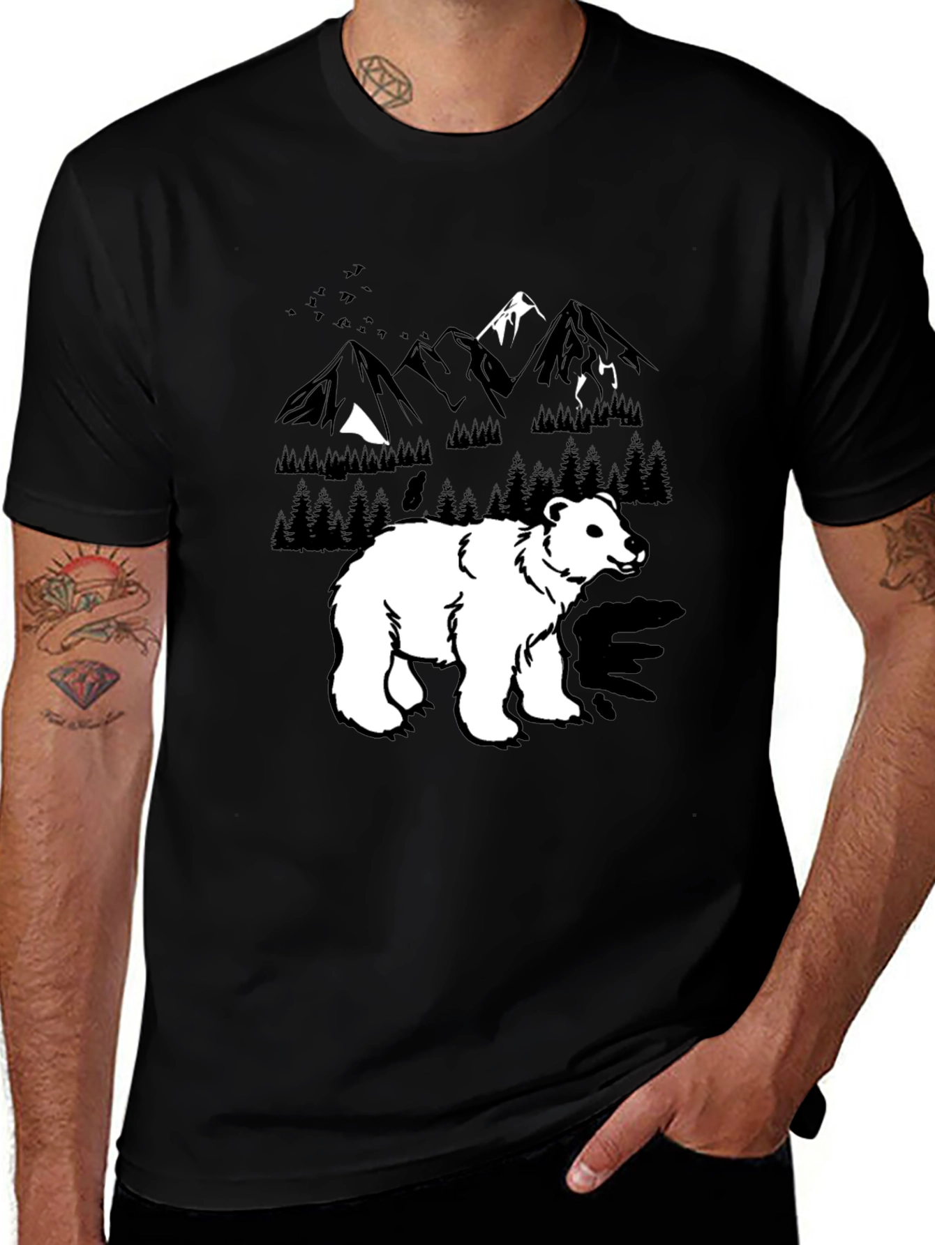 Bear Mountain Graphic Tee - Black