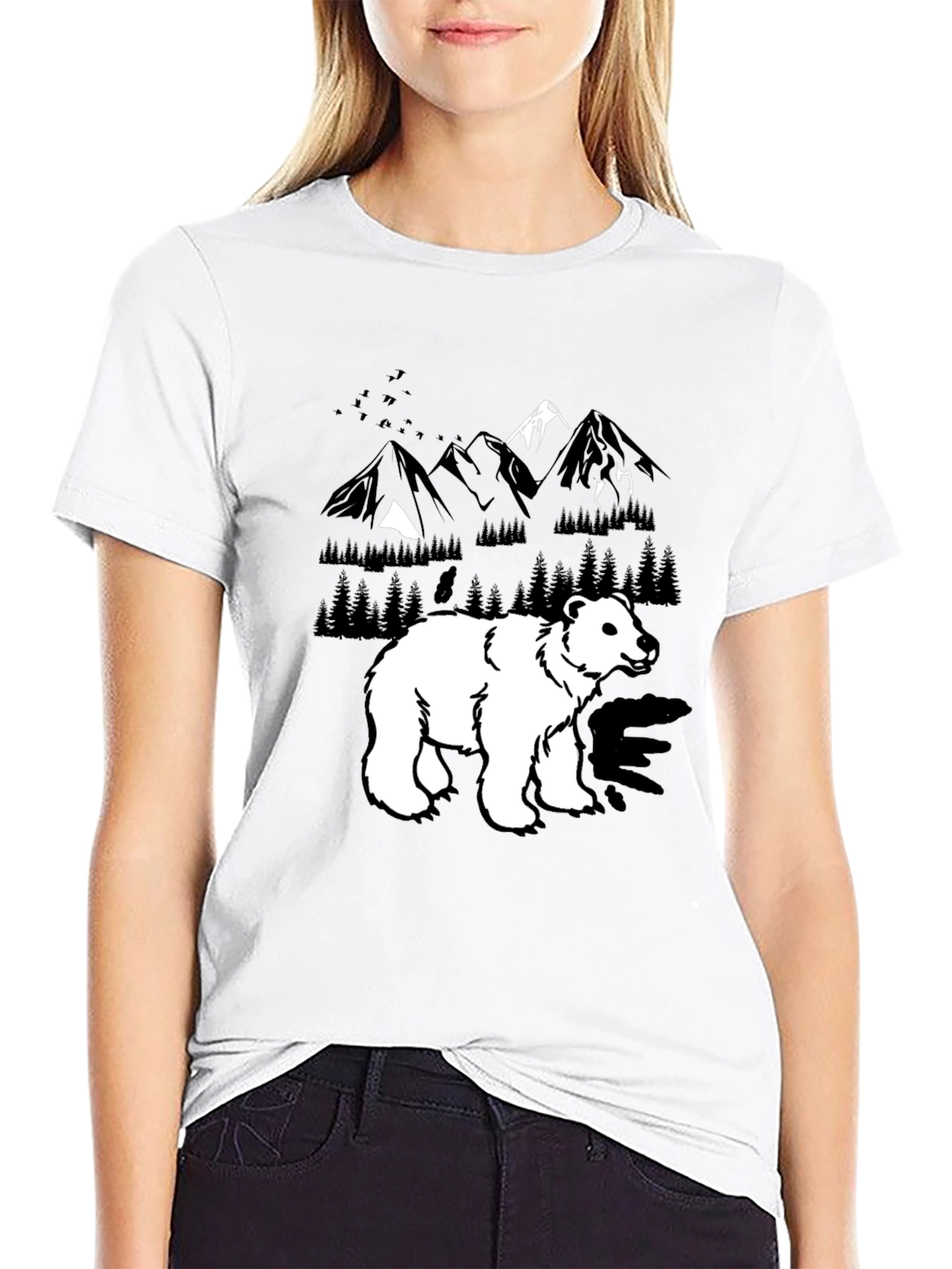 Bear Mountain Graphic Tee - Black