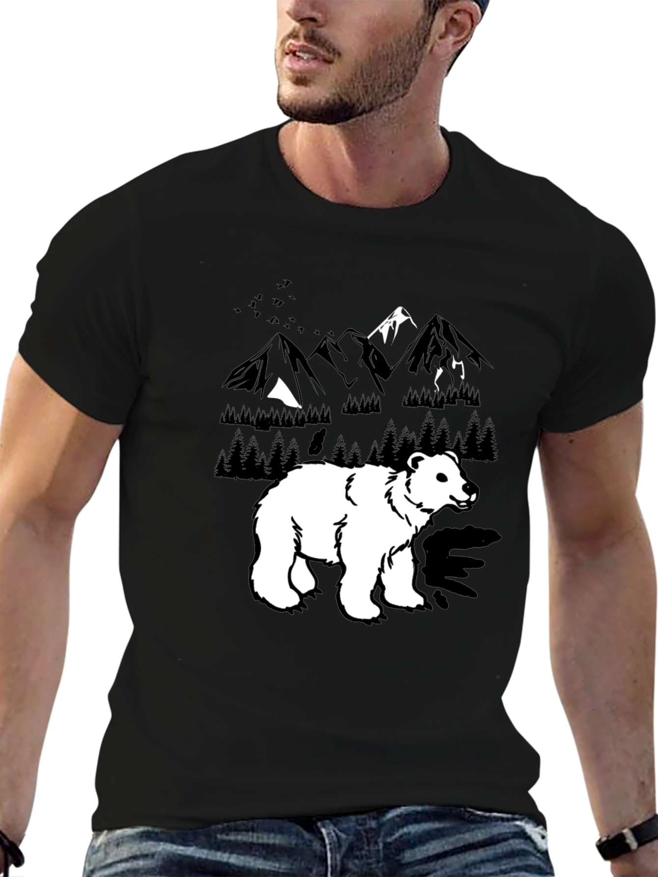 Bear Mountain Graphic Tee - Black