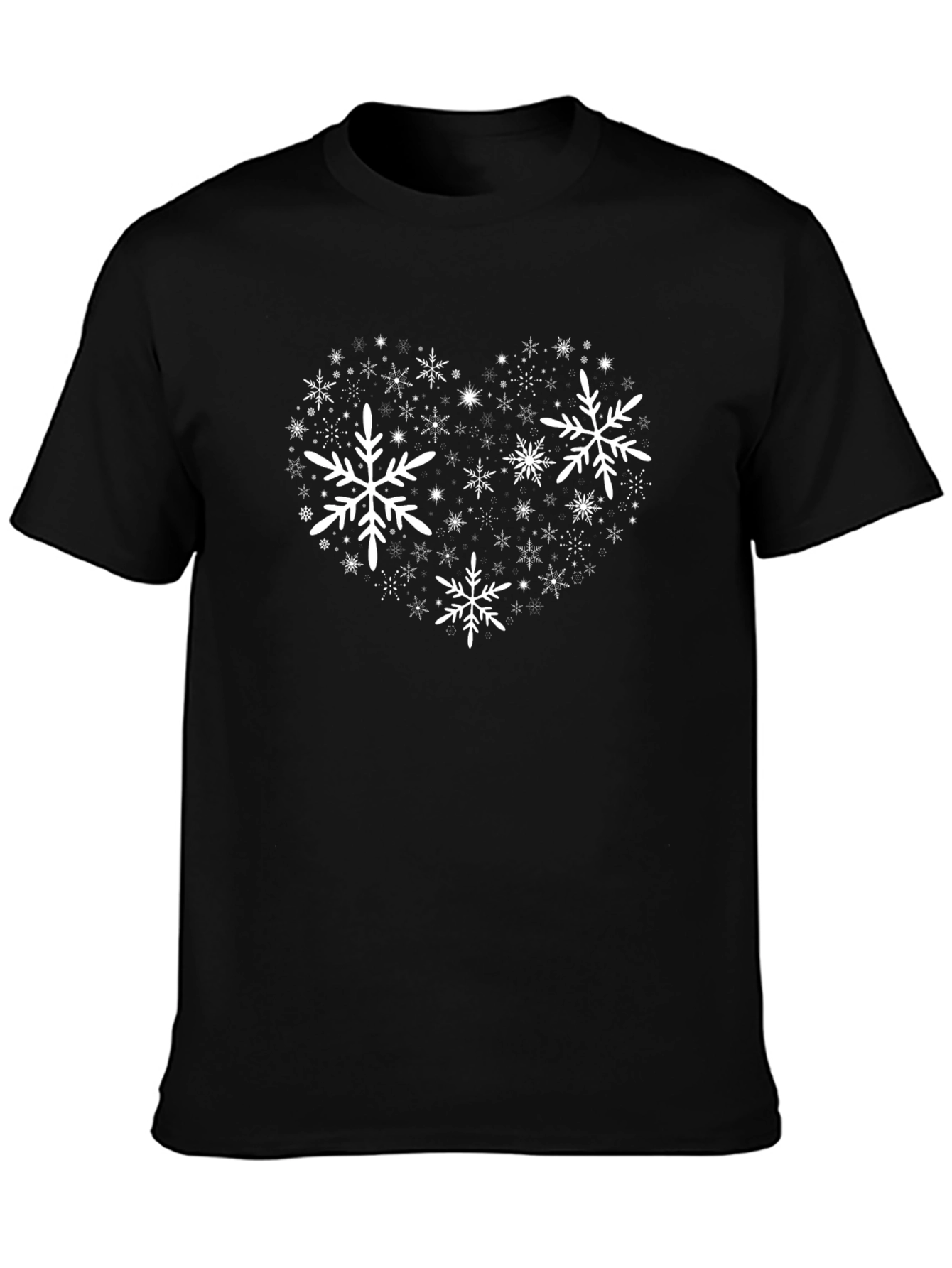 Snowflake Heart Graphic T-Shirt - Holiday Cheer