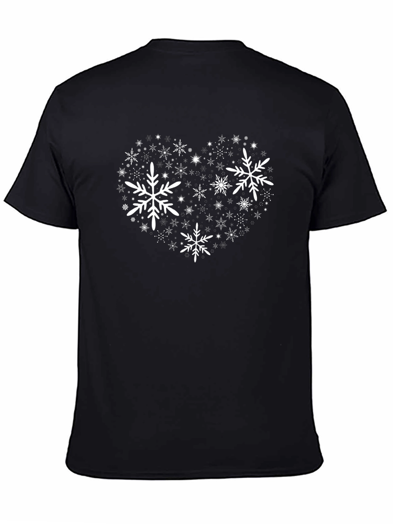 Snowflake Heart Graphic T-Shirt - Holiday Cheer