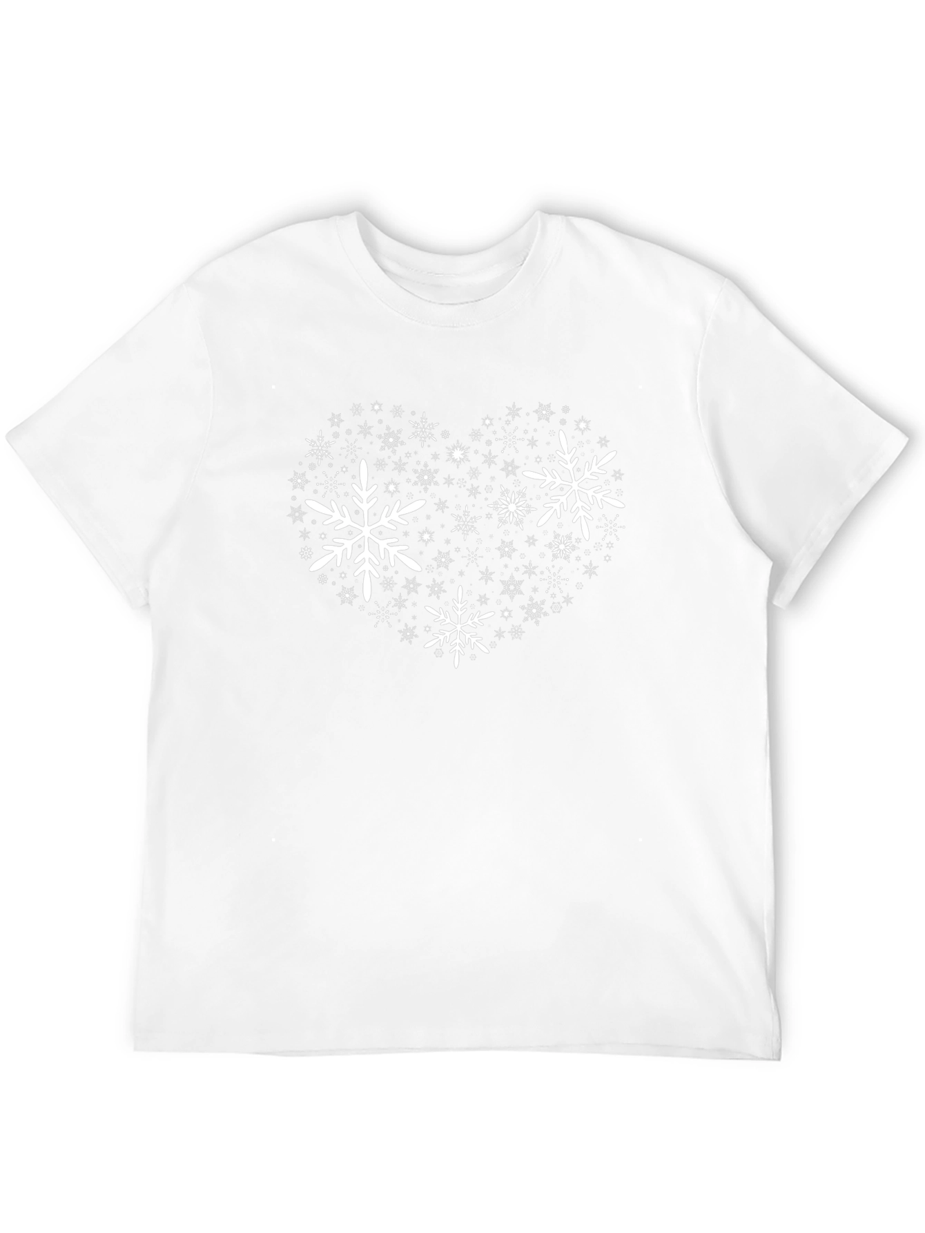 Snowflake Heart Graphic T-Shirt - Holiday Cheer