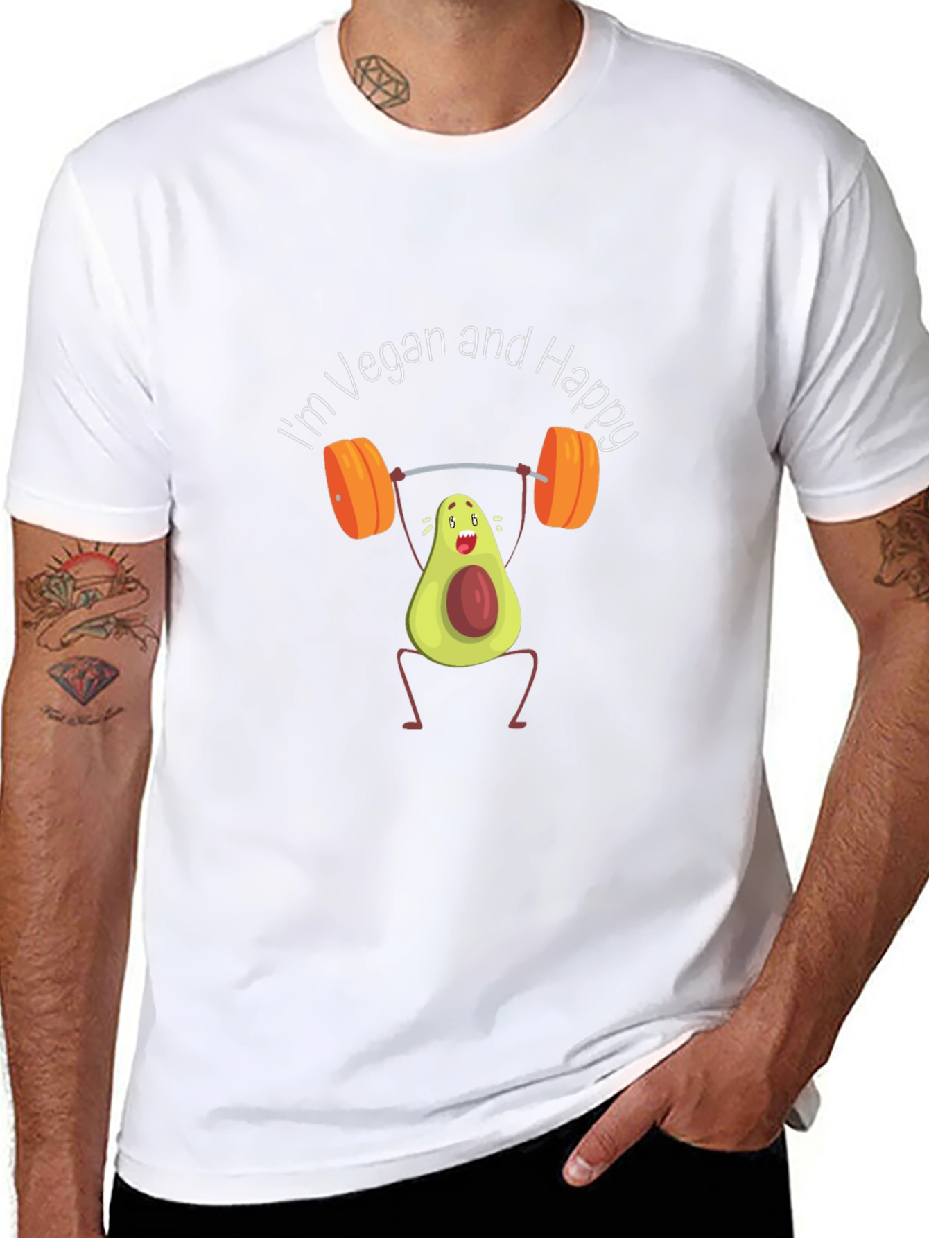 Vegan Avocado Weightlifting T-Shirt