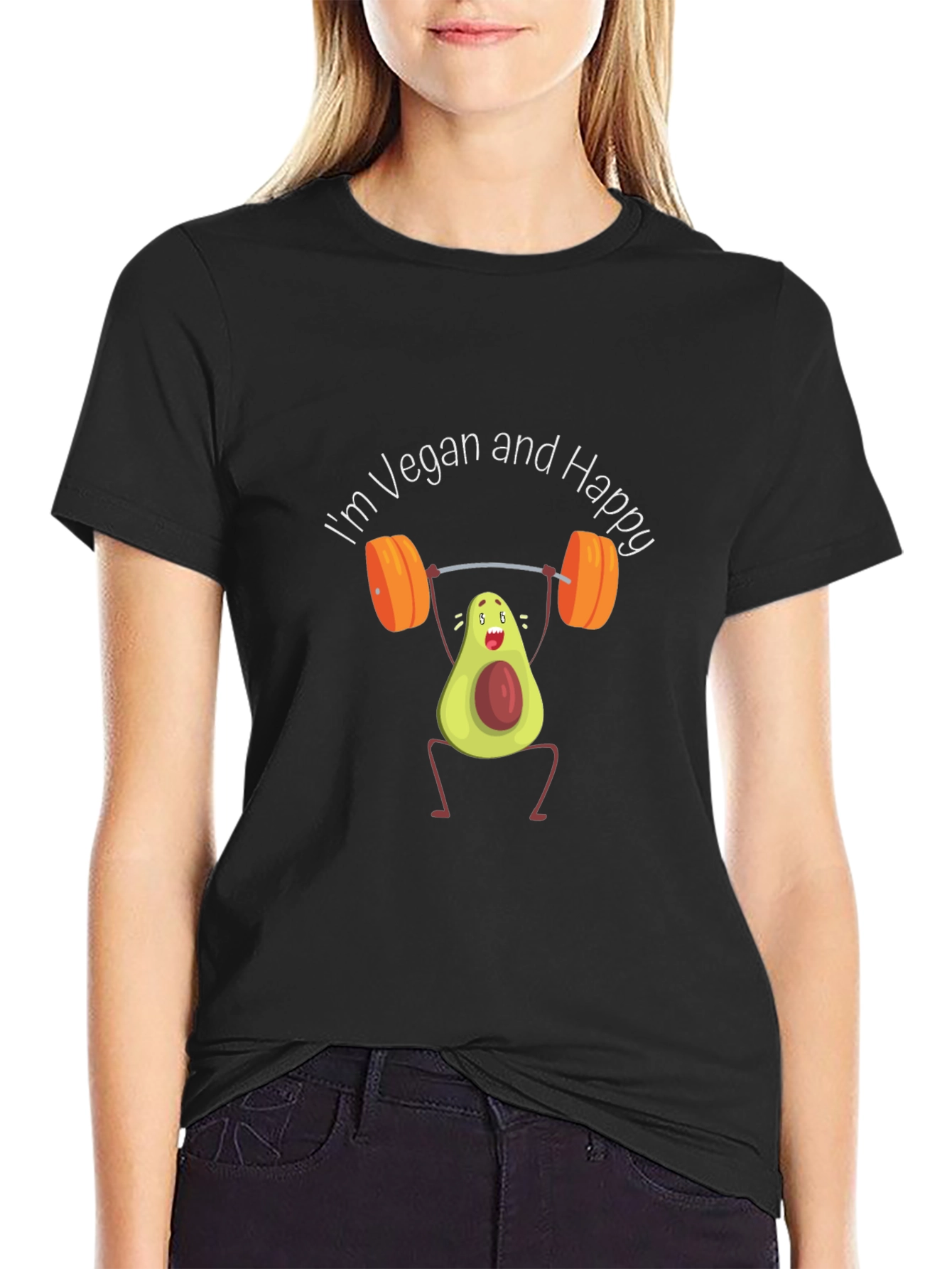 Vegan Avocado Weightlifting T-Shirt