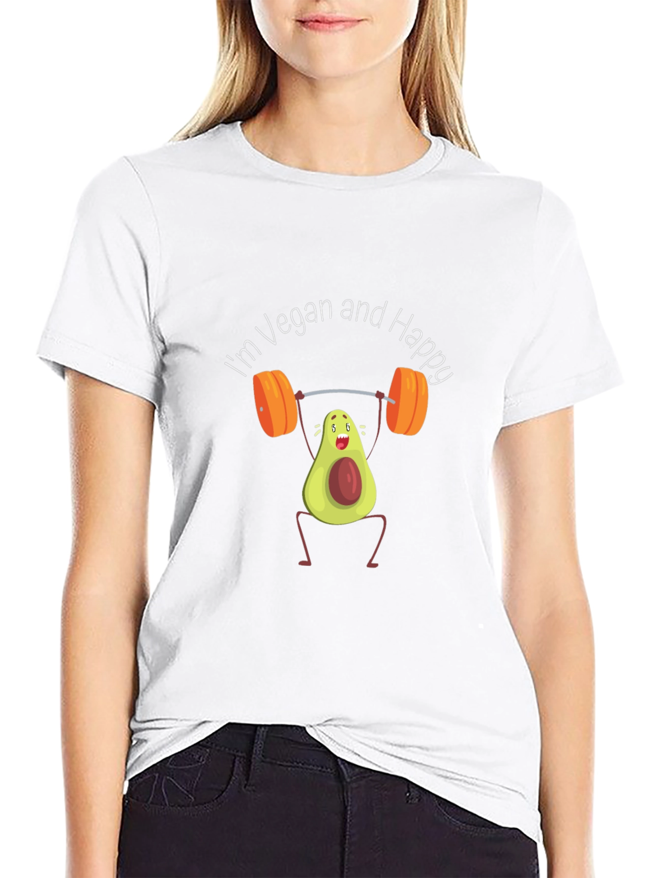 Vegan Avocado Weightlifting T-Shirt