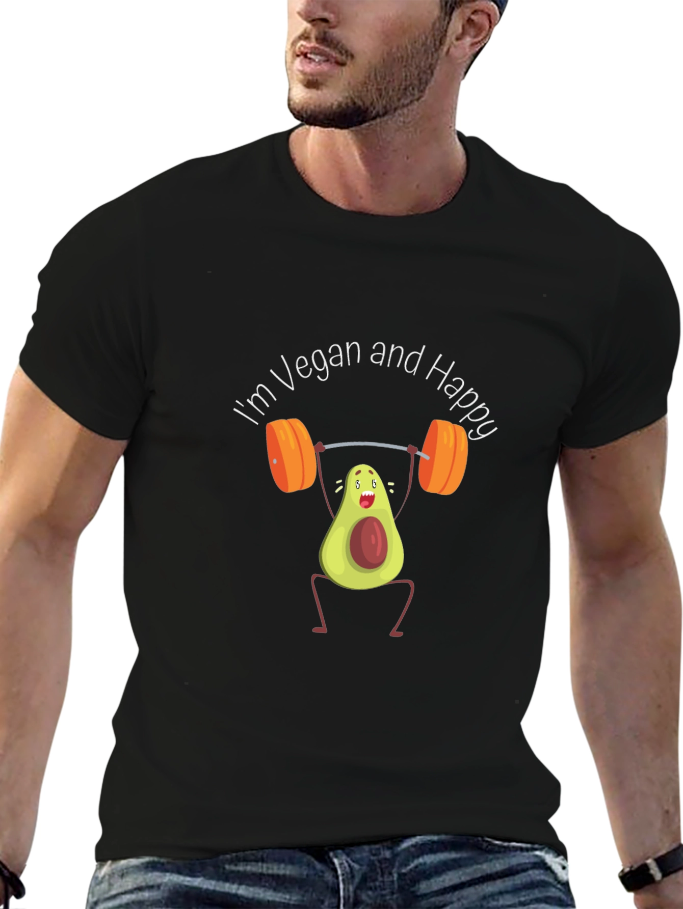 Vegan Avocado Weightlifting T-Shirt